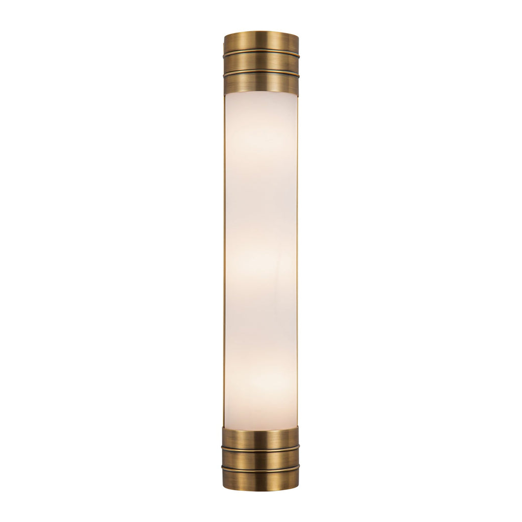 Willard 24-in Wall/Vanity Light — Vintage Brass/Opal Matte Glass