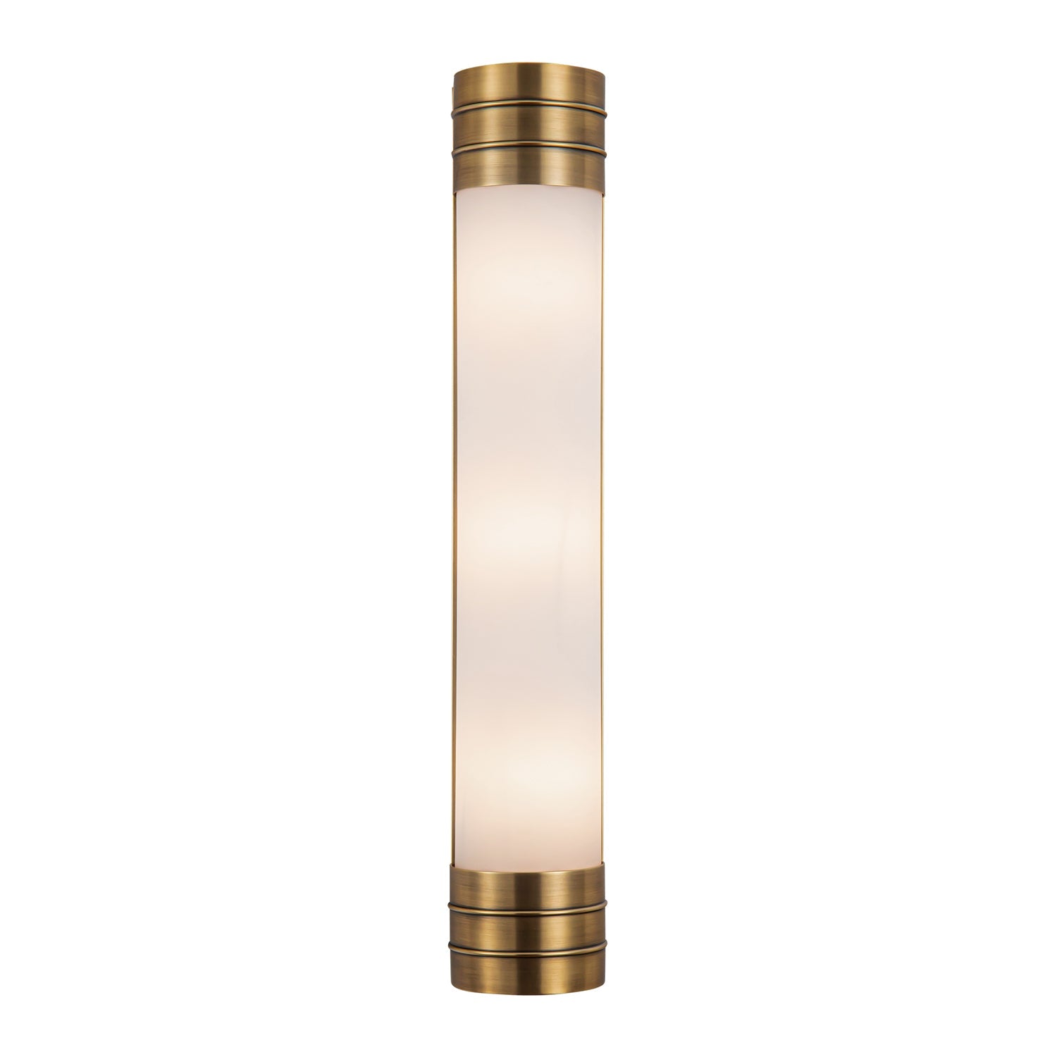 Willard 24-in Wall/Vanity Light — Vintage Brass/Opal Matte Glass