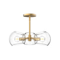 Willow 16-in Pendant — Brushed Gold/Clear Glass