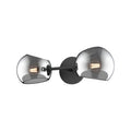 Willow 17-in Wall/Vanity Light — Matte Black/Smoked Solid Glass