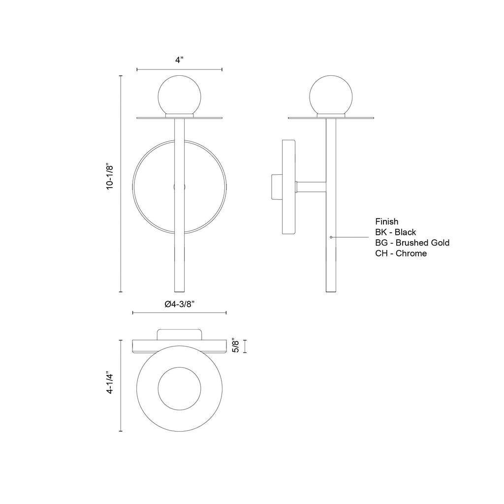 Elixir 10-in Wall Sconce