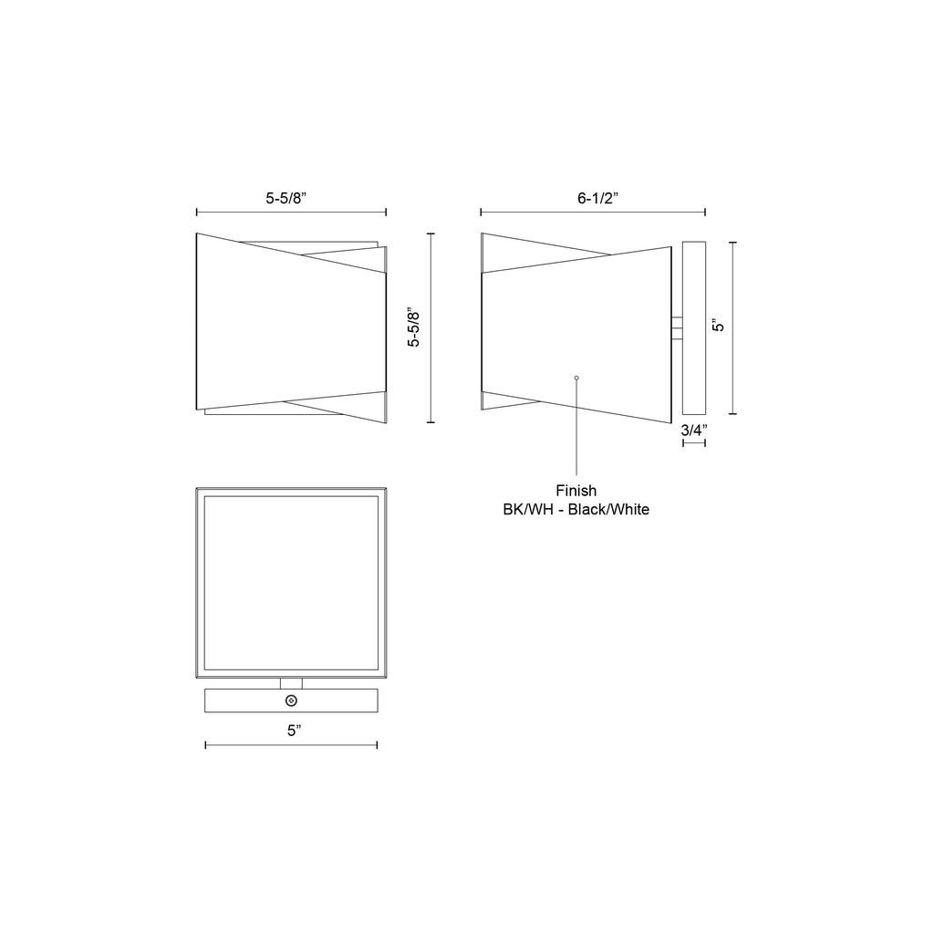 Cubix 5-in Wall Sconce