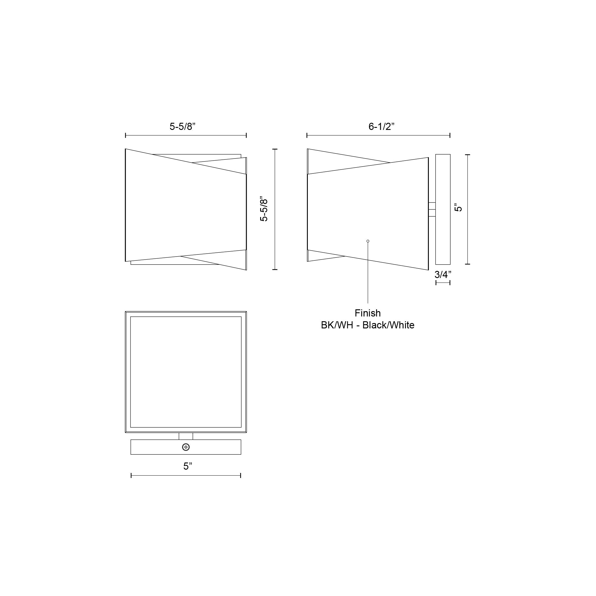 Cubix 5-in Wall Sconce