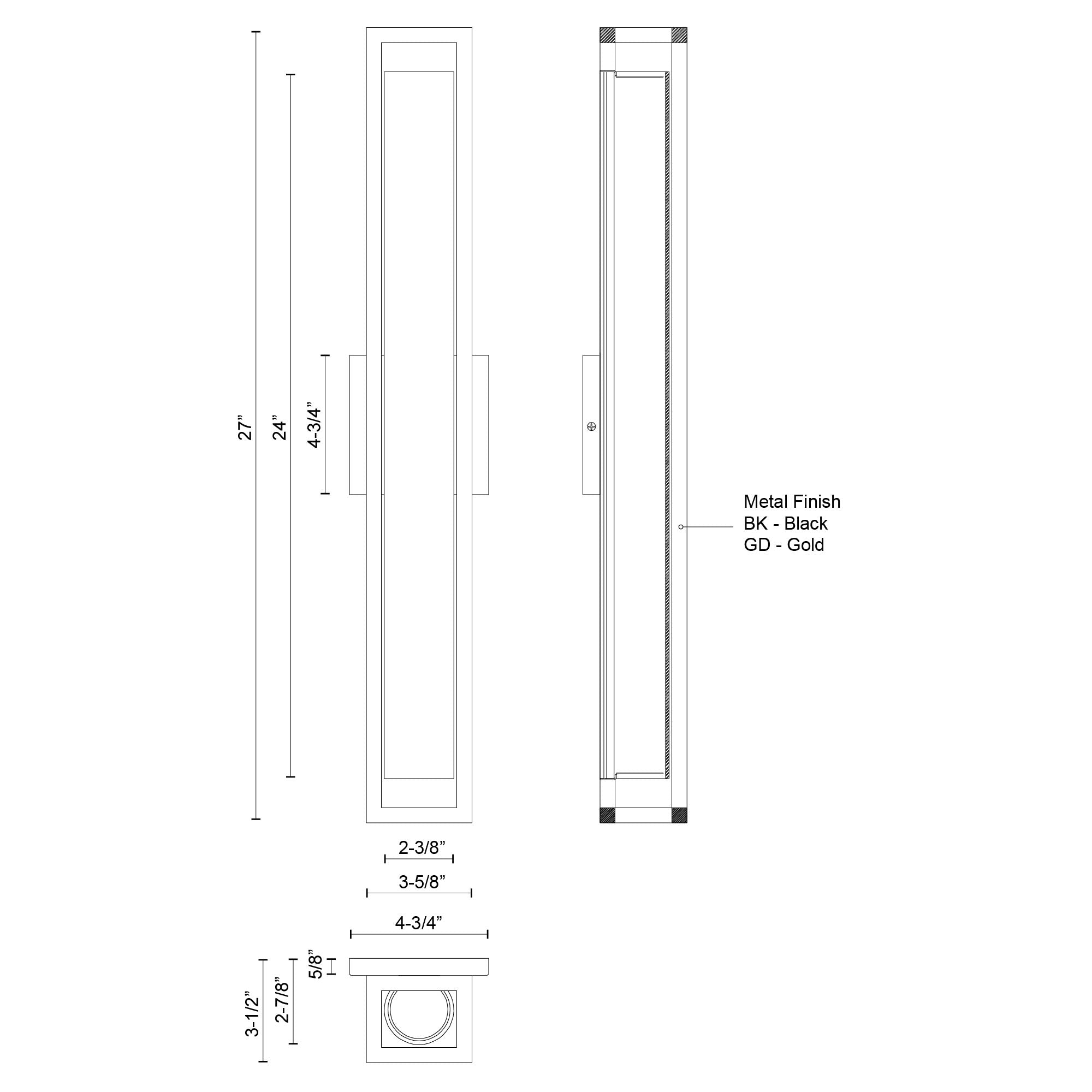 Lochwood 27-in Wall Sconce