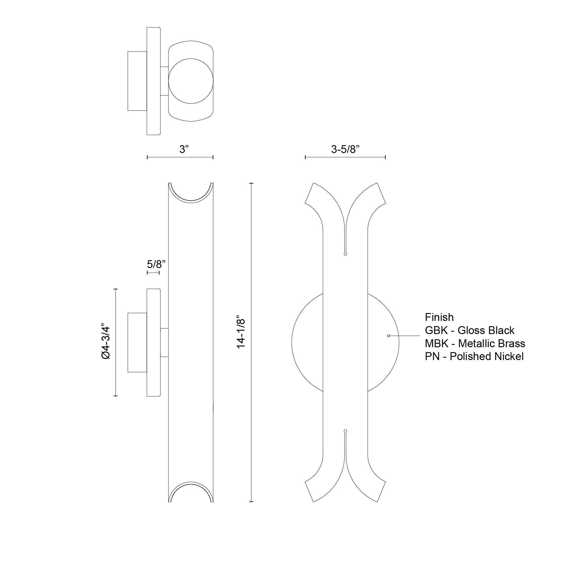 Husk 14-in Wall Sconce