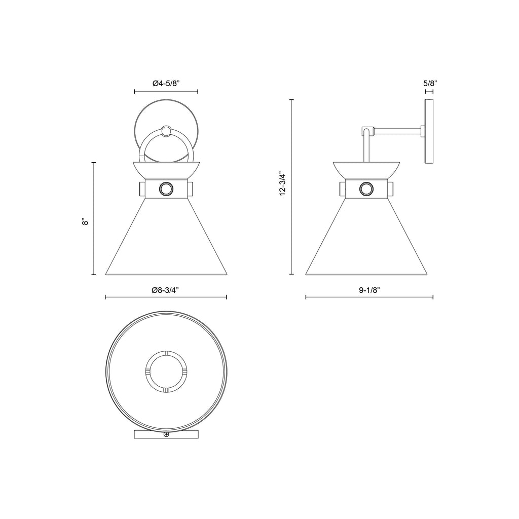 Emerson 9-in Wall/Vanity Light