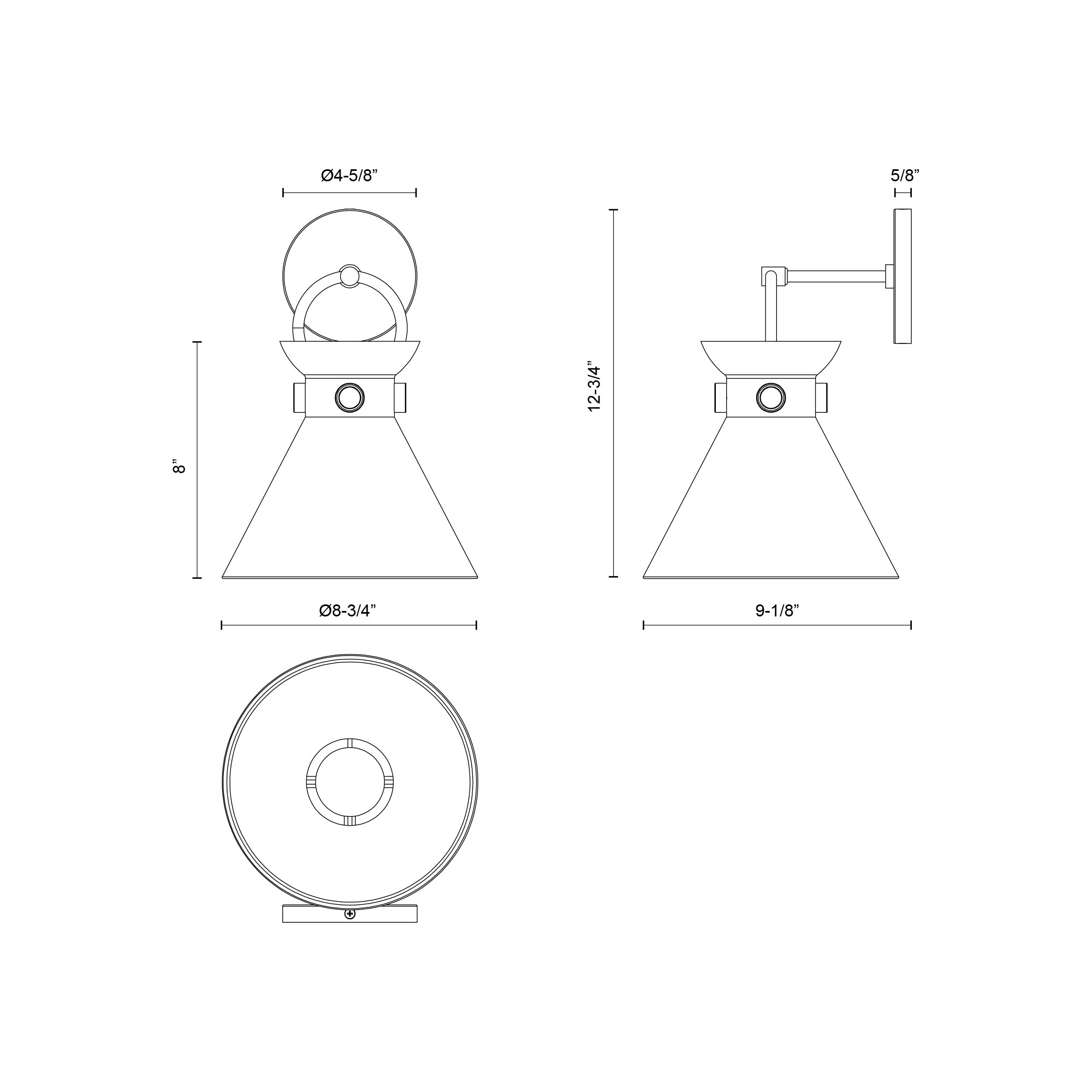 Emerson 9-in Wall/Vanity Light