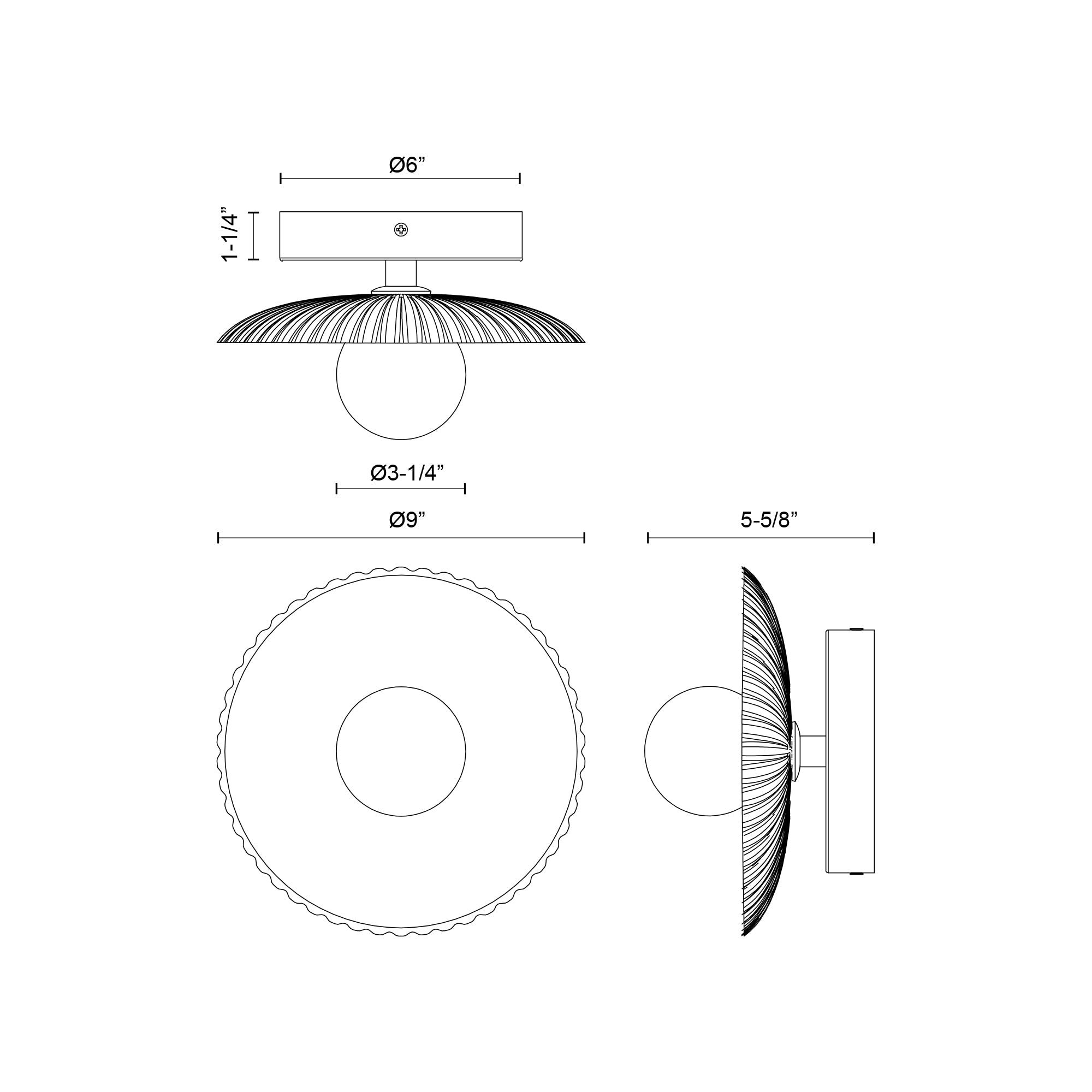 Hera 9-in Wall/Vanity Light