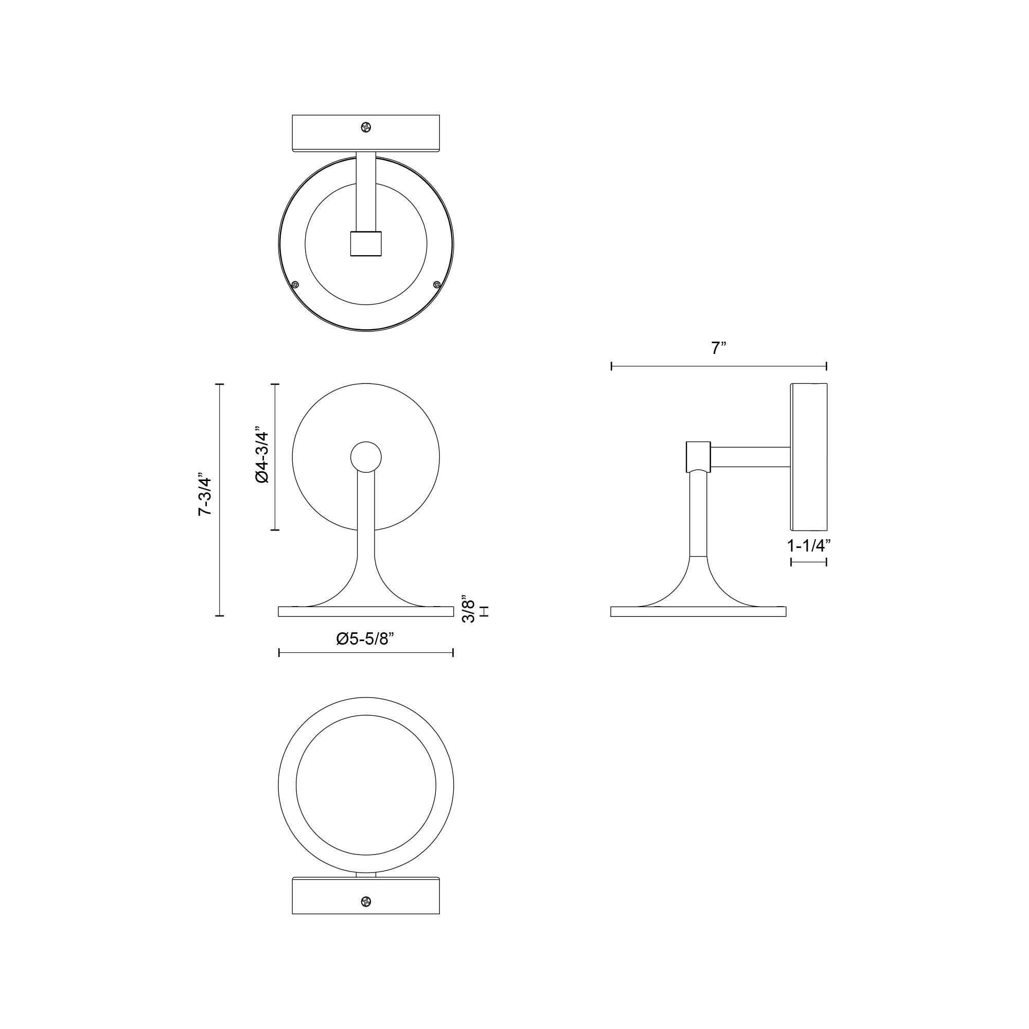 Issa 6-in Wall/Vanity Light