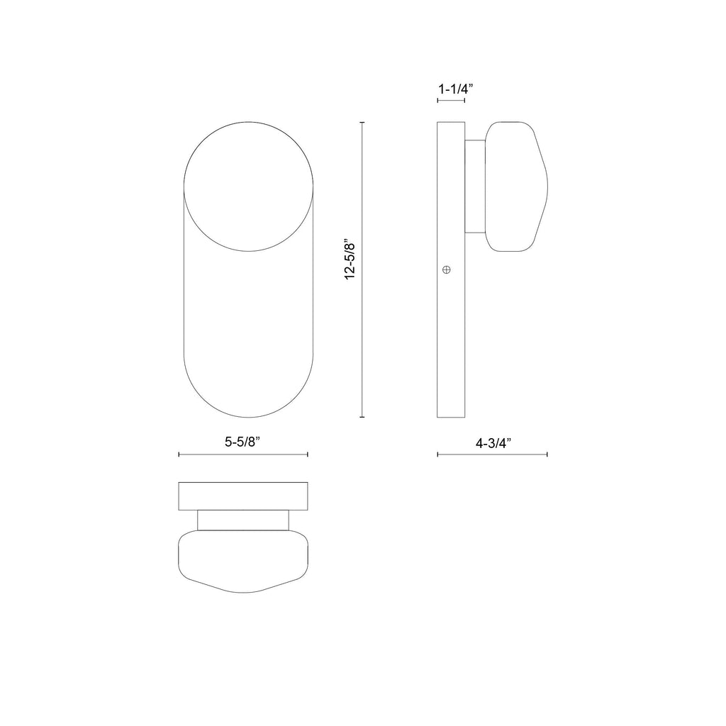 Ariel 12-in Wall/Vanity Light