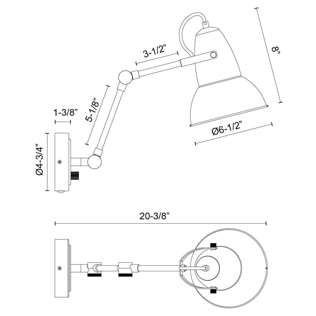 Felix 6-in Wall/Vanity Light