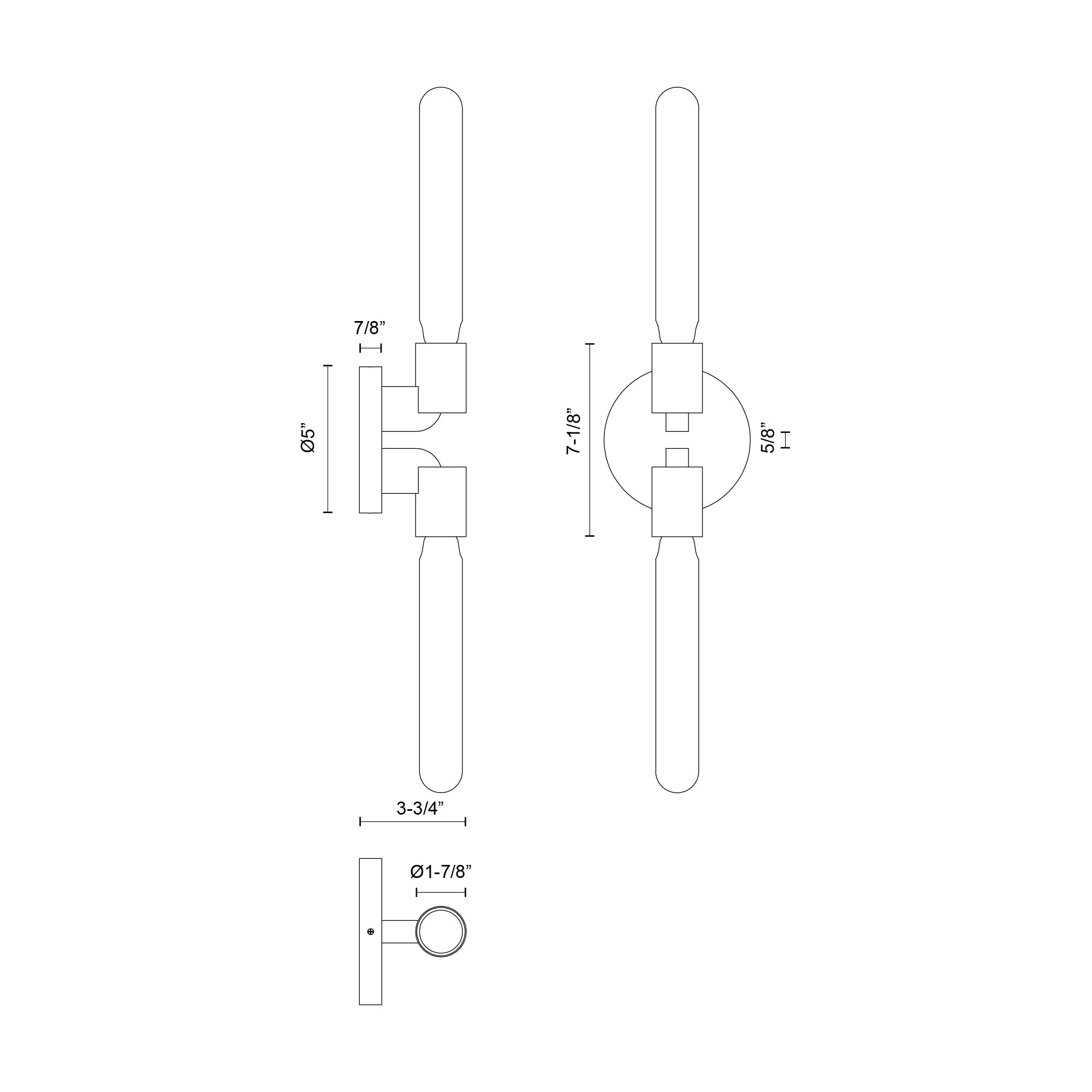 Claire 5-in Wall/Vanity Light