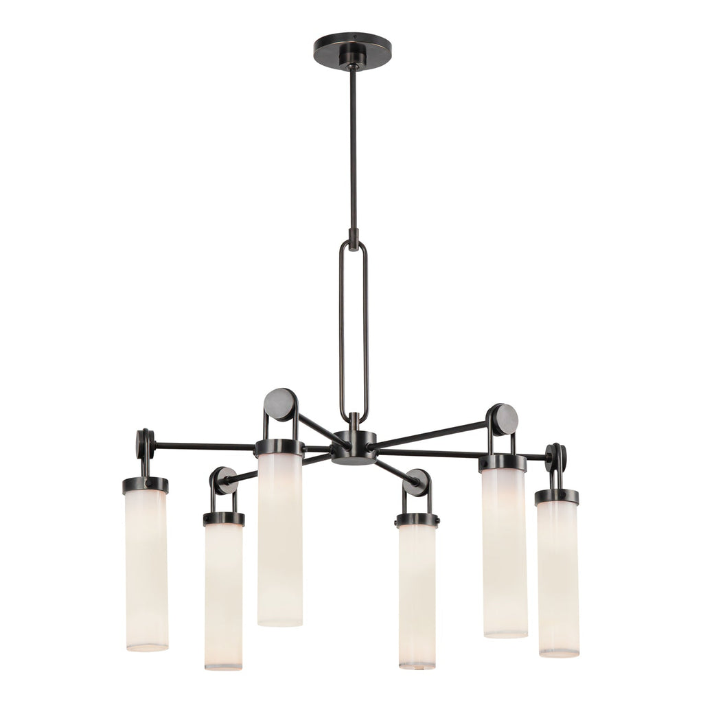 Wynwood 32-in Chandelier — Urban Bronze/Glossy Opal