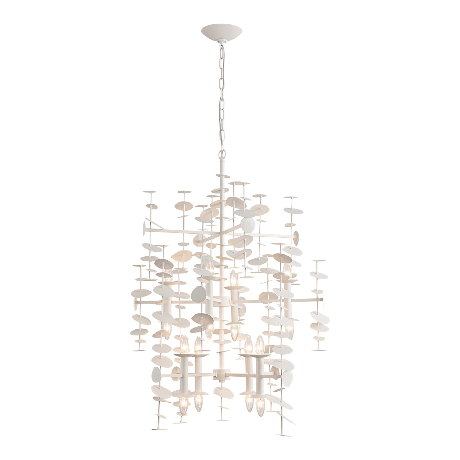 Yukari 41-in Chandelier — Matte White