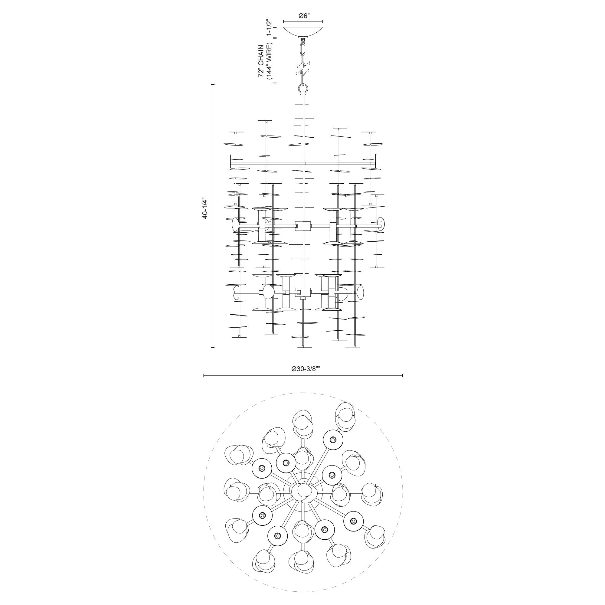 Yukari 41-in Chandelier