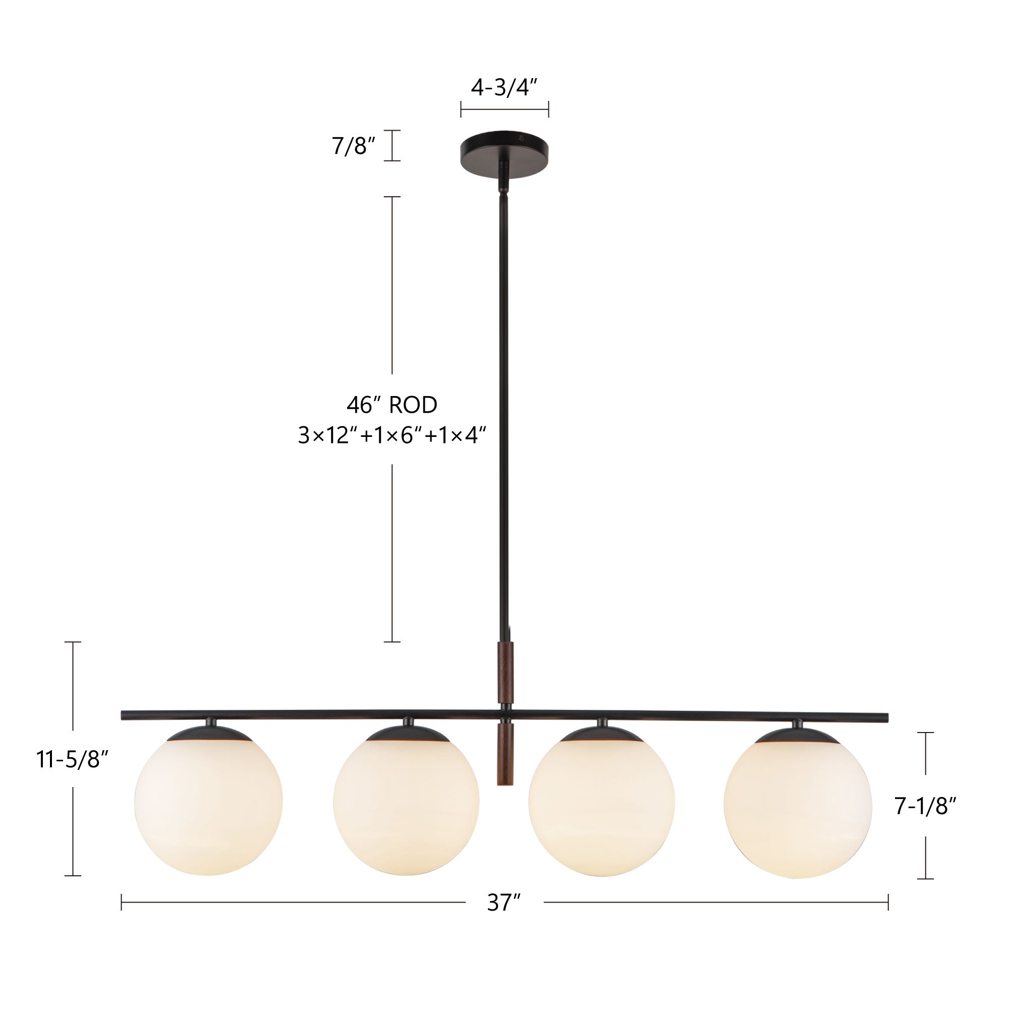 Zuri 37-in Linear Pendant