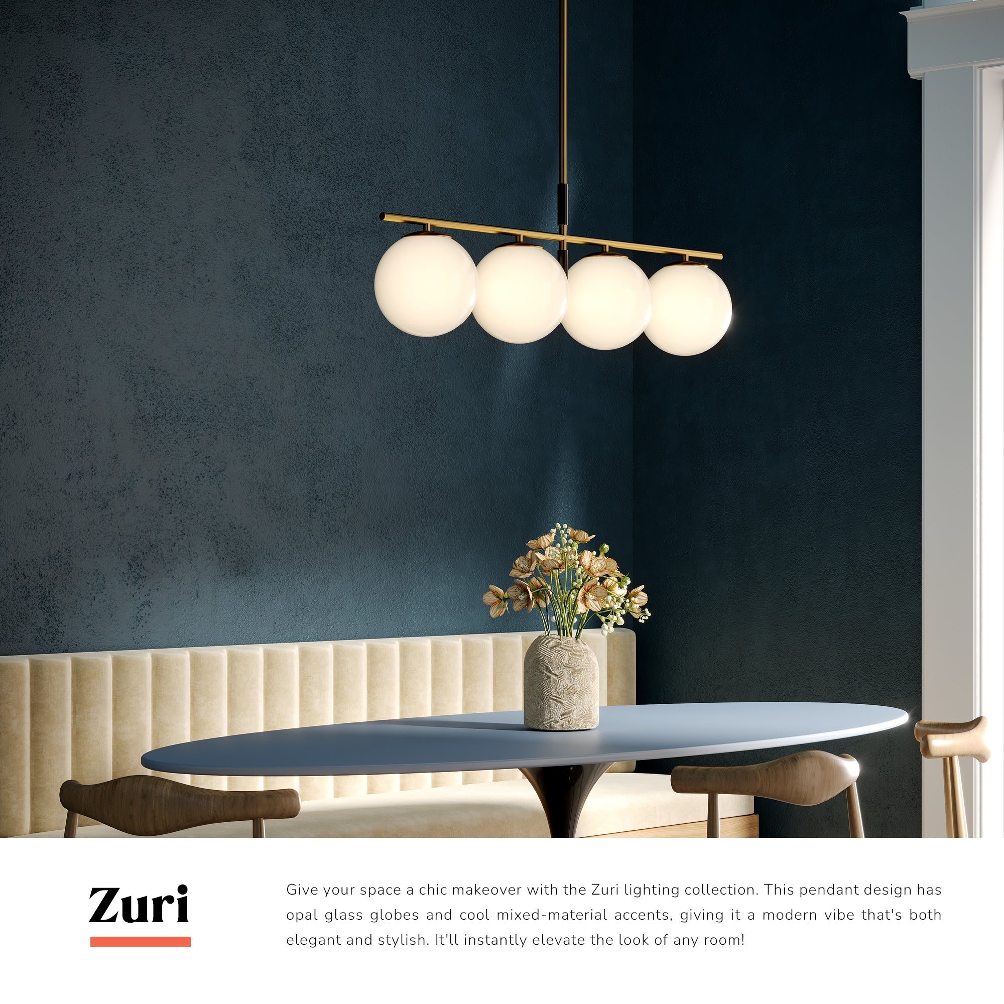 Zuri 37-in Linear Pendant