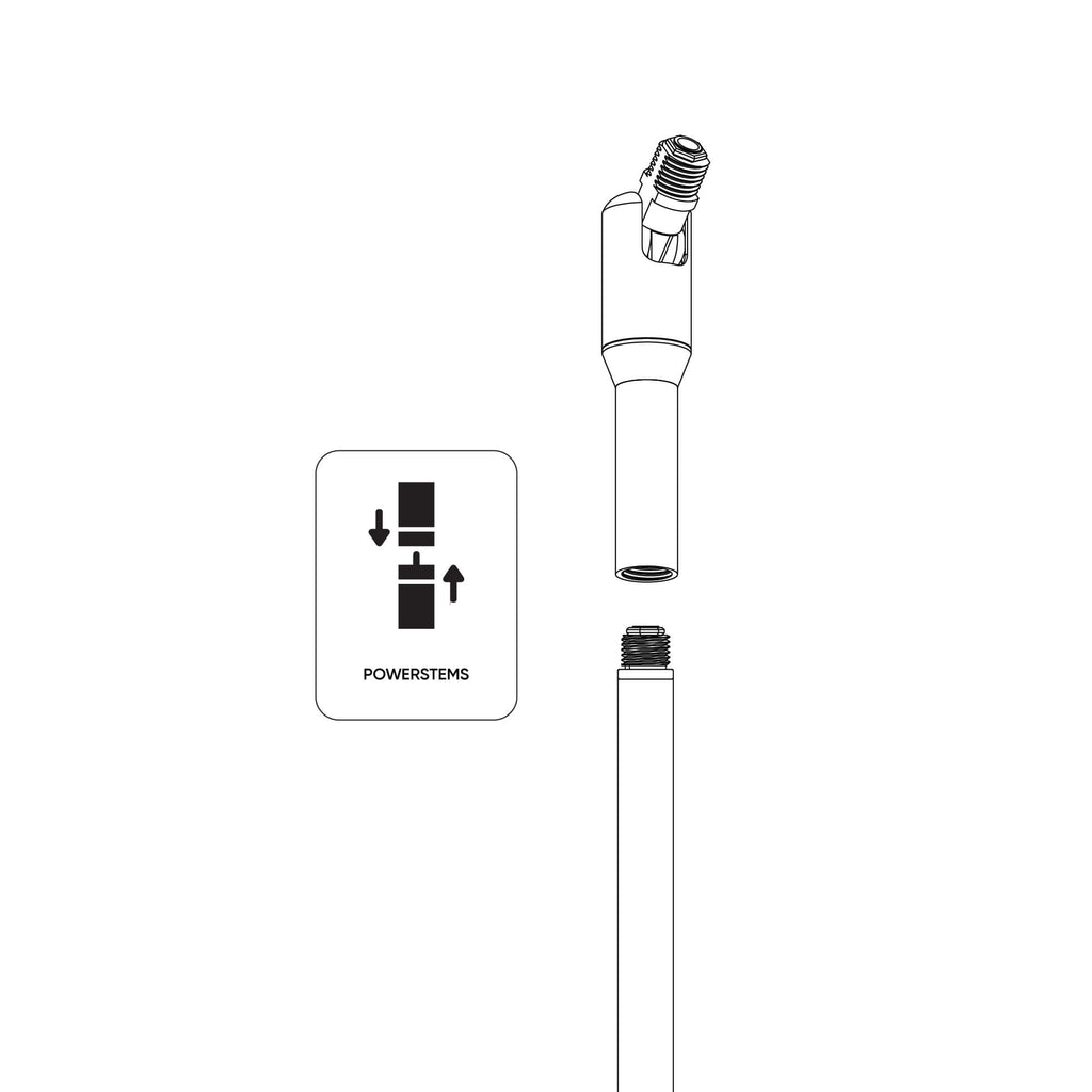 Sloped ceiling adaptor Powerstem  - Black