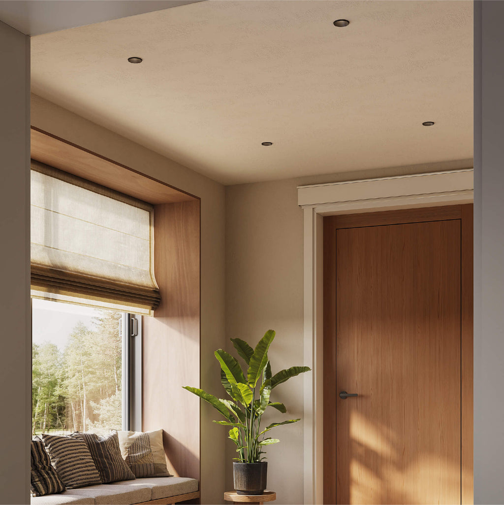 4in almost trimless downlight, 5CCT & Dim-To-Warm - Black