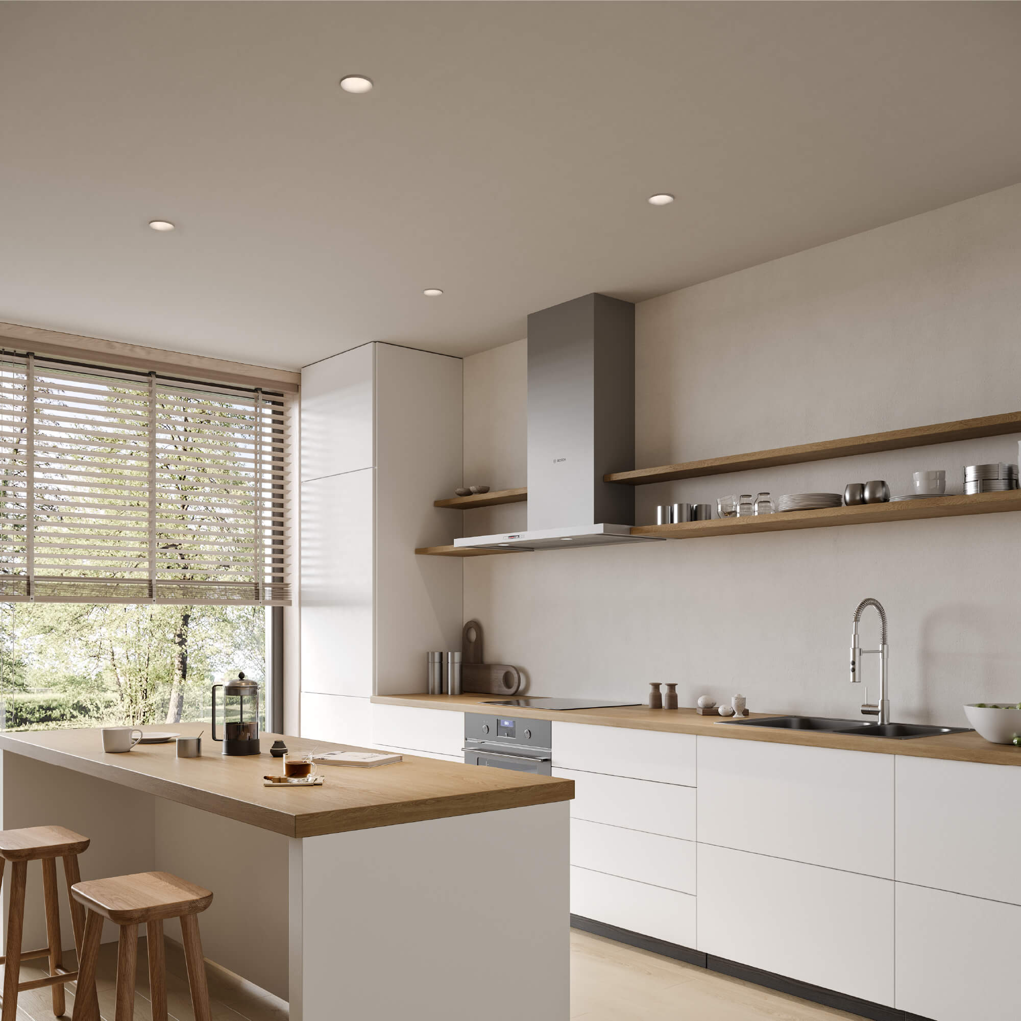 2in almost trimless downlight, 5CCT & Dim-To-Warm - Black