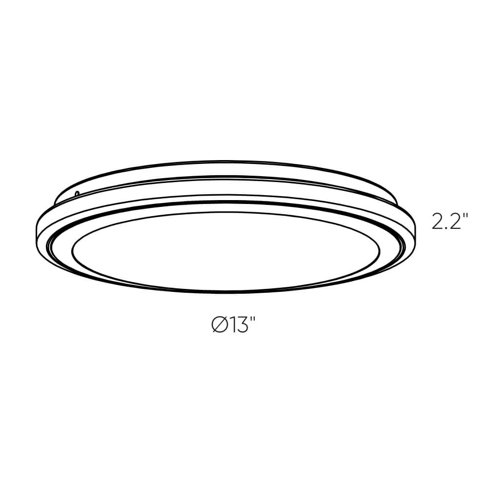 Round Glass Flush Mount with SN Trim