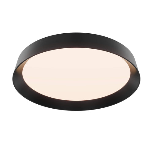 Aurora 12in Dual-Light Dimmable LED Flush Mount, 5CCT - Black