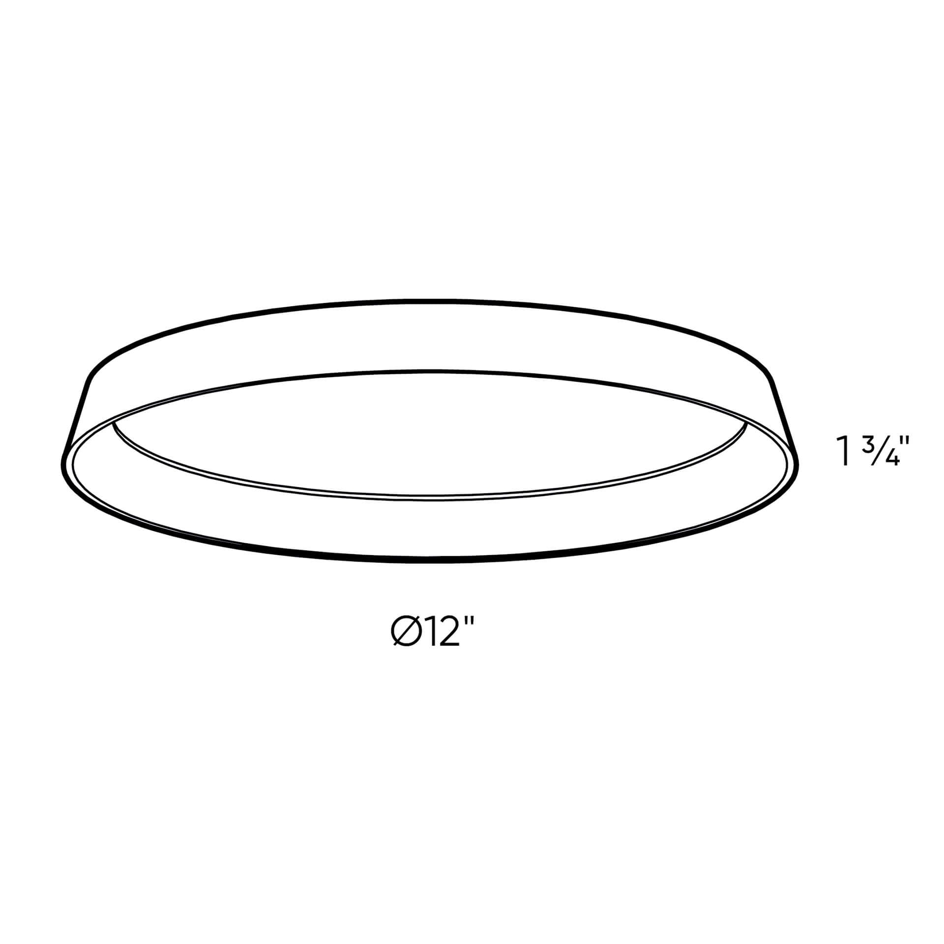 Aurora 12in Dual-Light Dimmable LED Flush Mount, 5CCT - Black