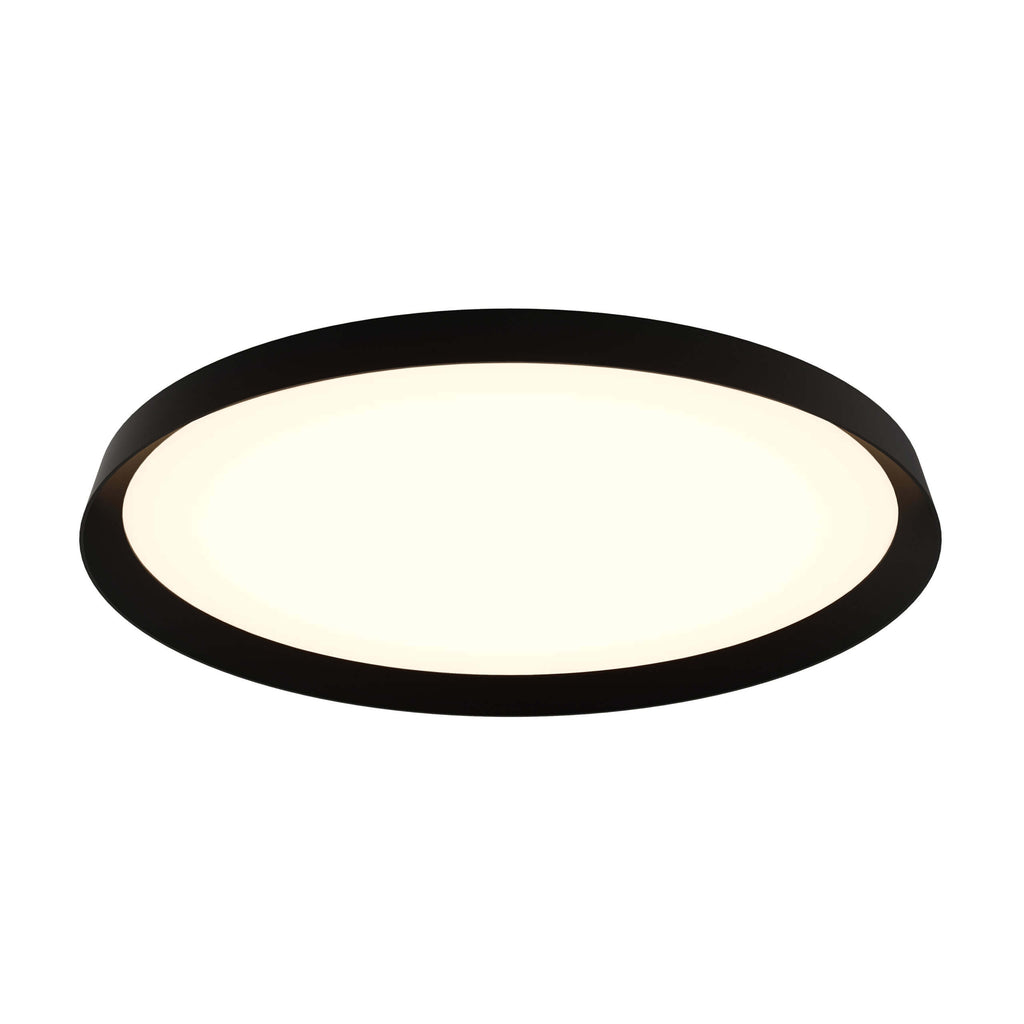21in Dual-Light Flush Mount, 5CCT - Black