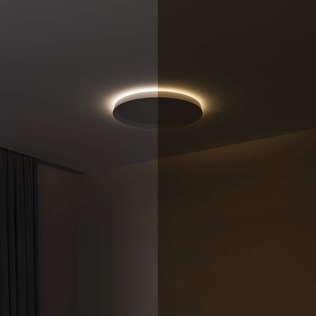 Plafonnier double 21 po — 5CCT, Noir