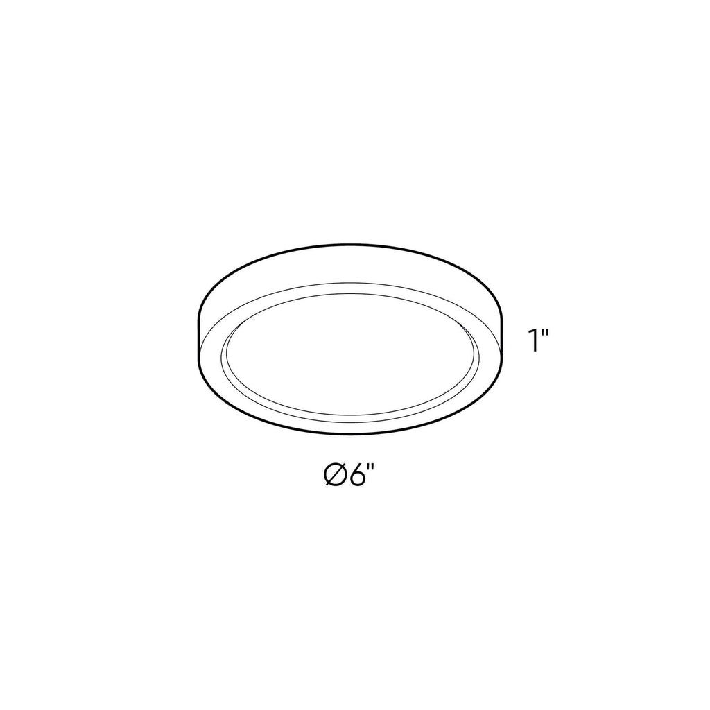 Round Flush Mount, universal 120V-347V, 0-10V dimming