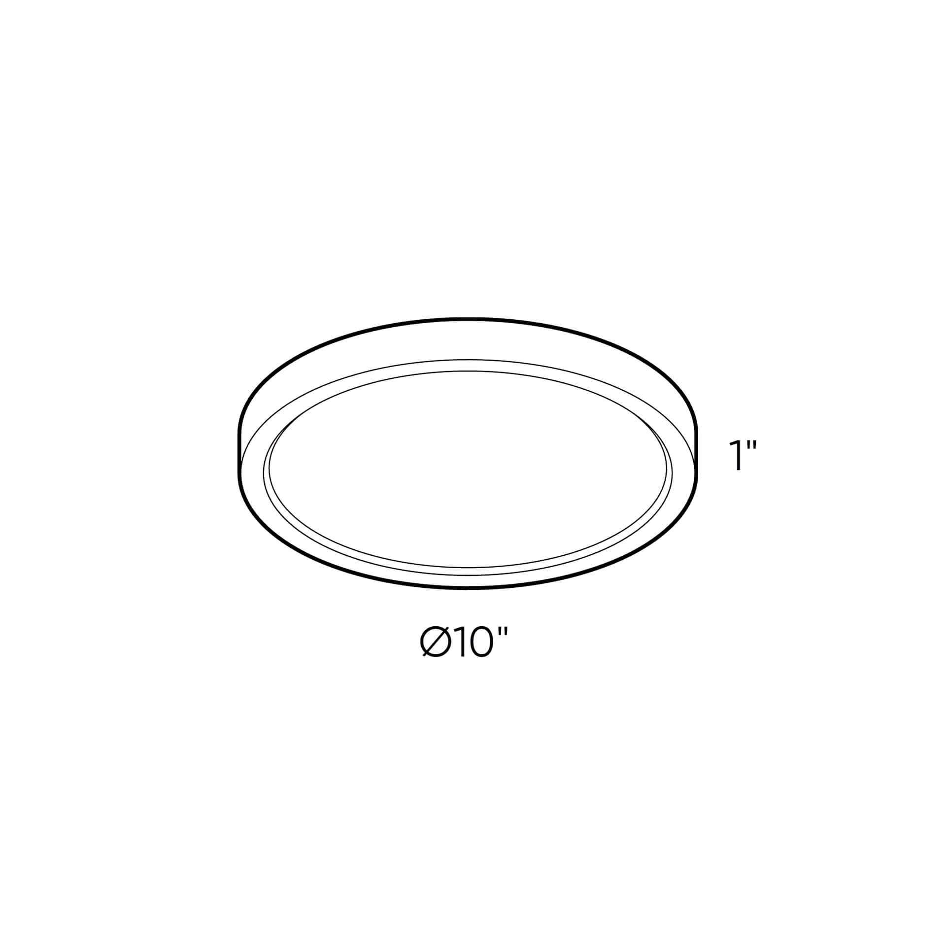 Round Flush Mount, universal 120V-347V, 0-10V dimming