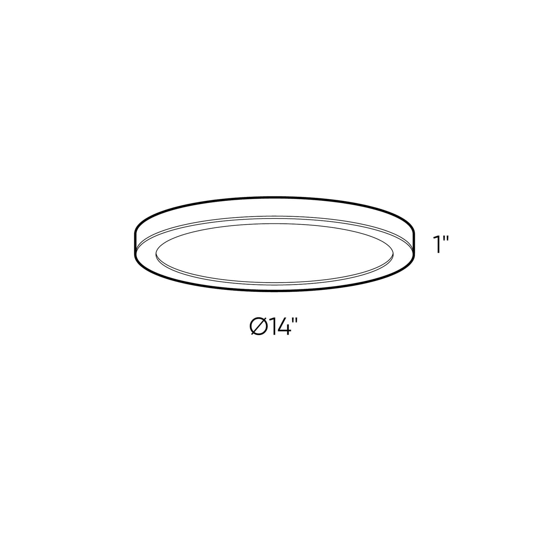 Round Flush Mount, universal 120V-347V, 0-10V dimming
