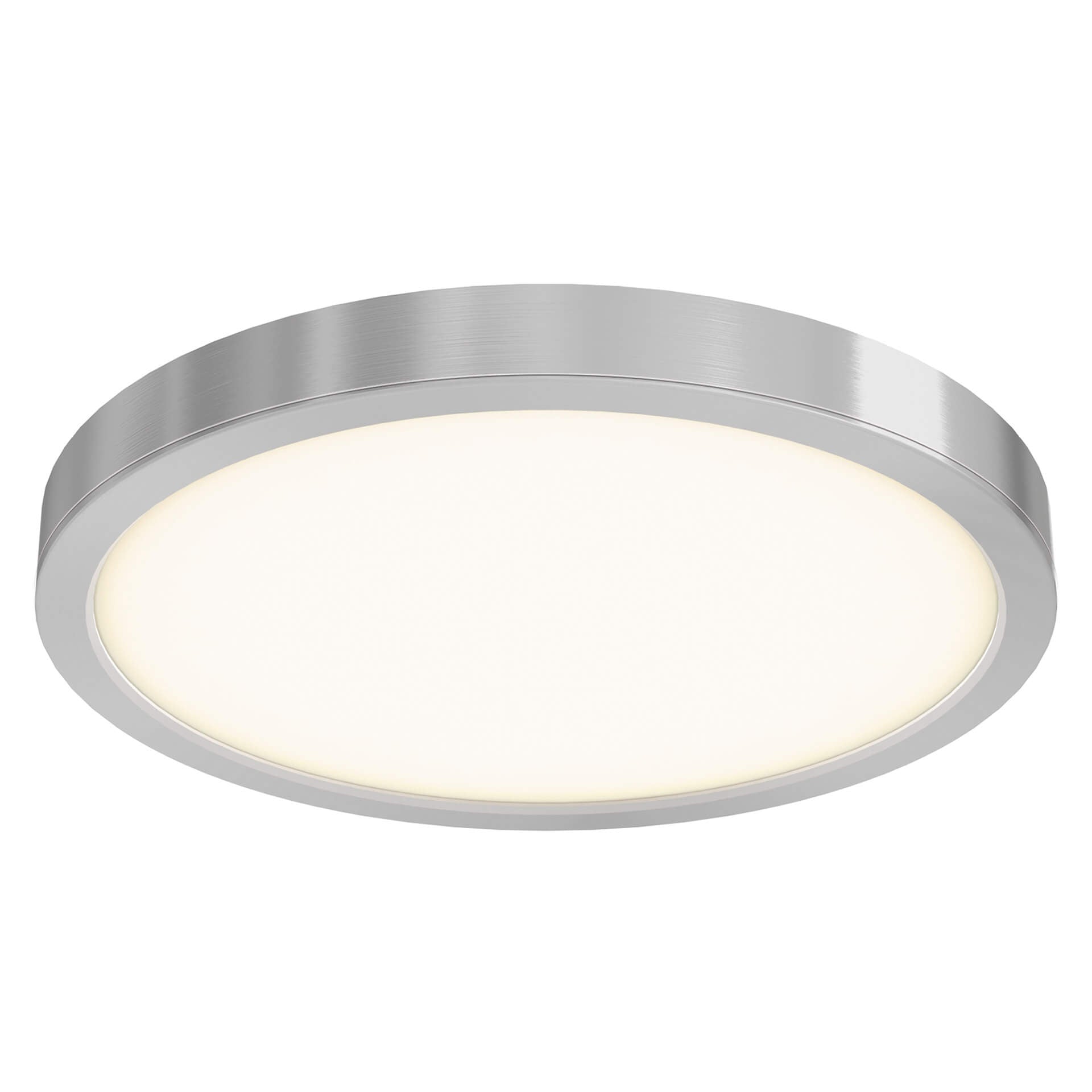 CFLEDR18-CC – Round LED flushmount – Nickel satiné / Satin Nickel