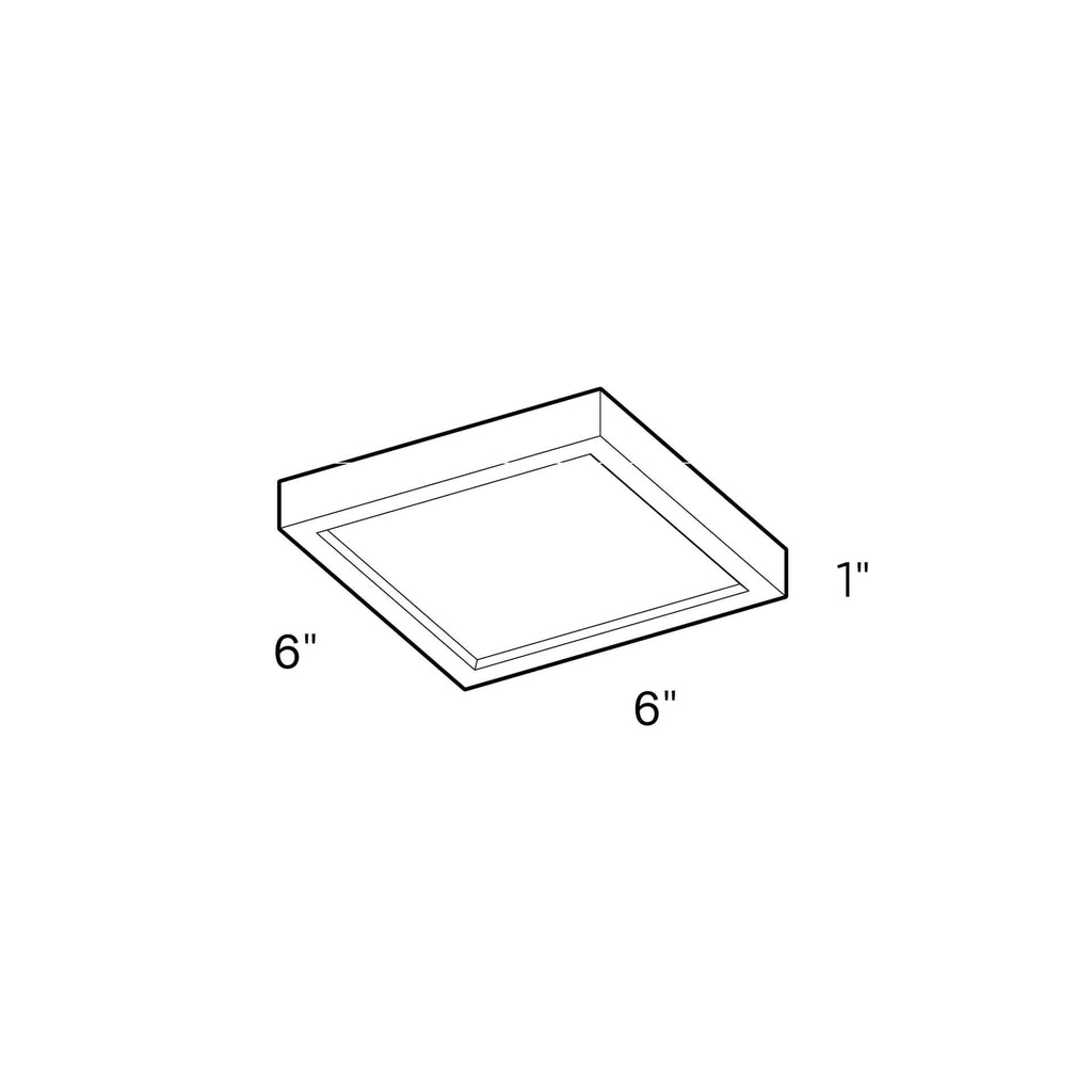 Square LED flushmount