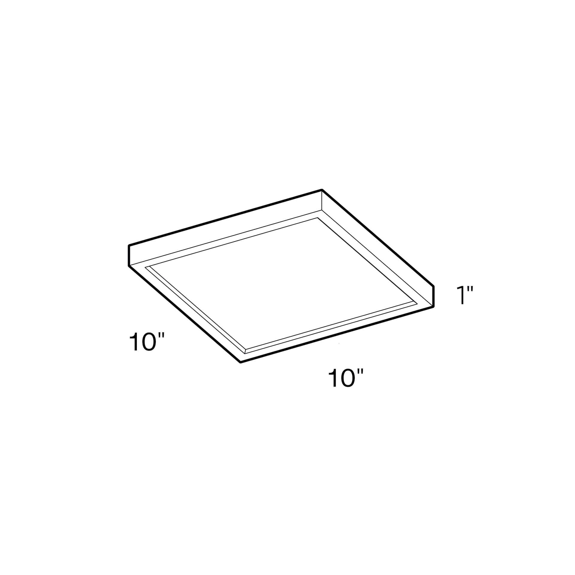 Square LED flushmount