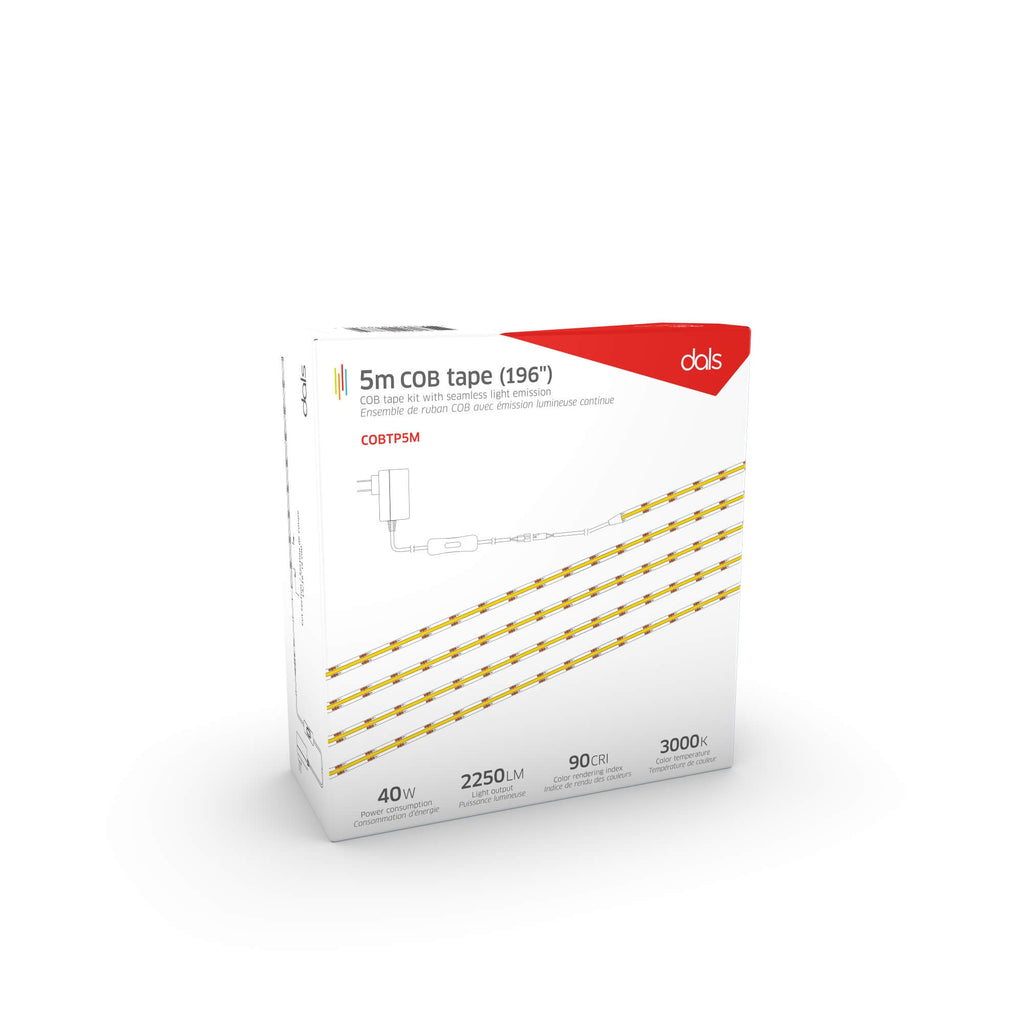 LED COB Tape Light Kit w/driver