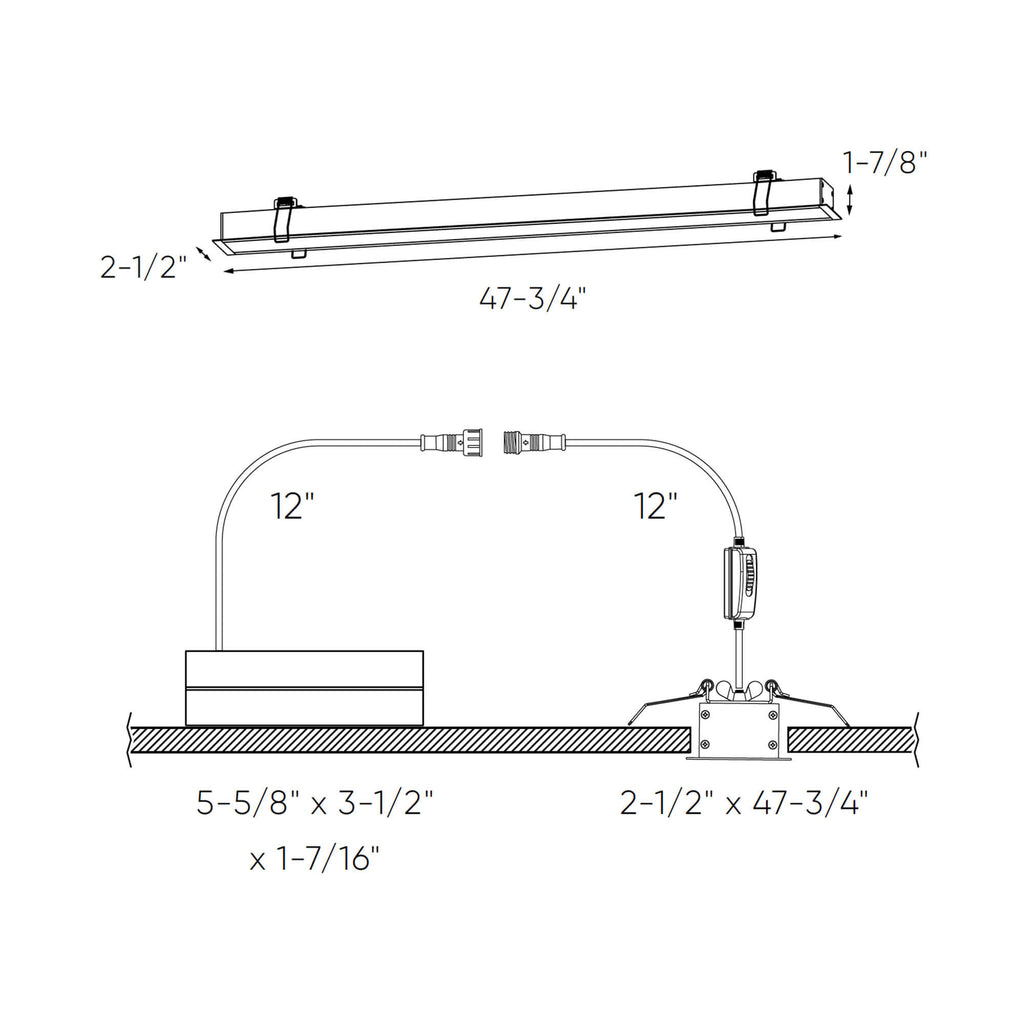 DALS CONNECT PRO Smart Linear Recessed Light 48''