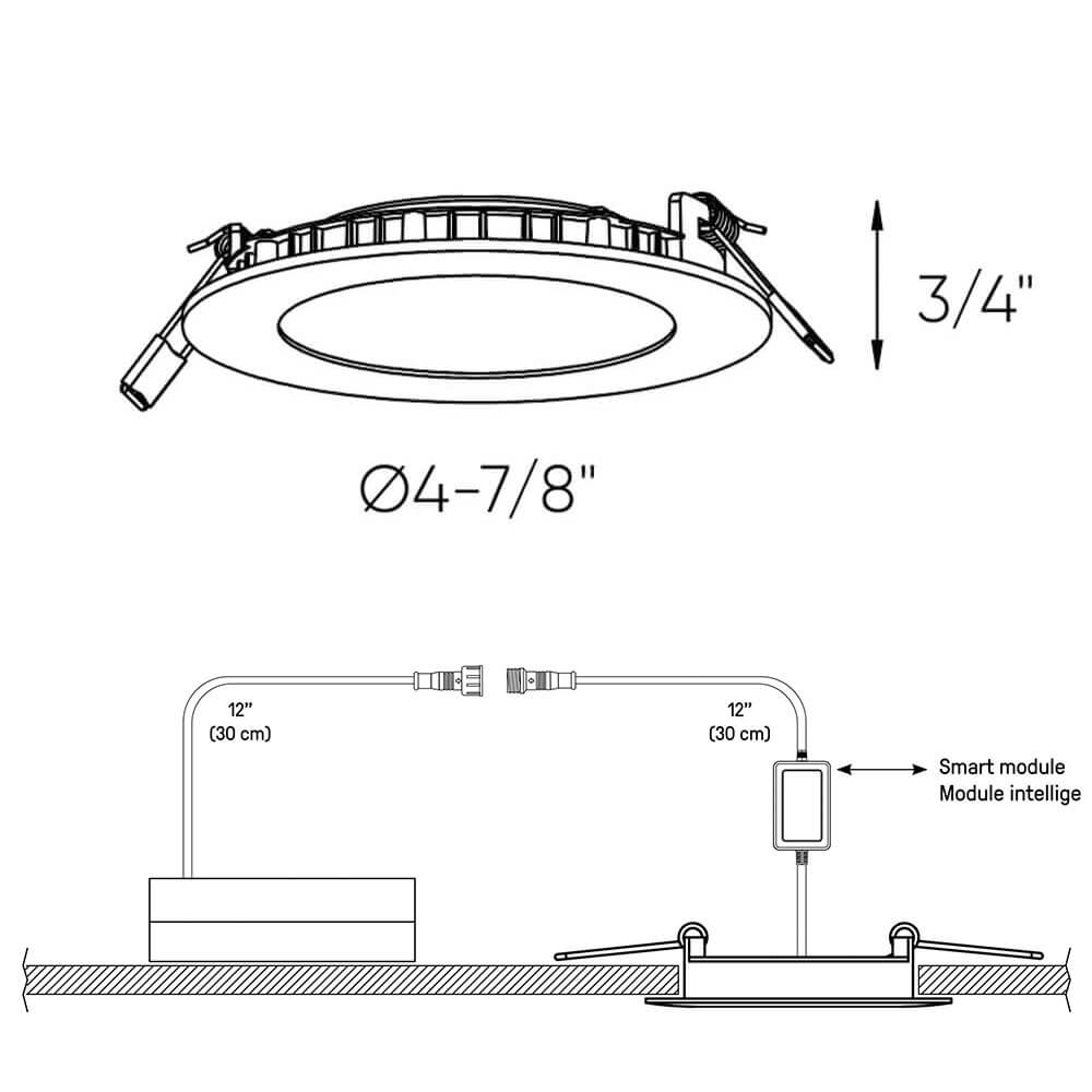 DALS CONNECT PRO Smart 4" Slim Recessed Panel