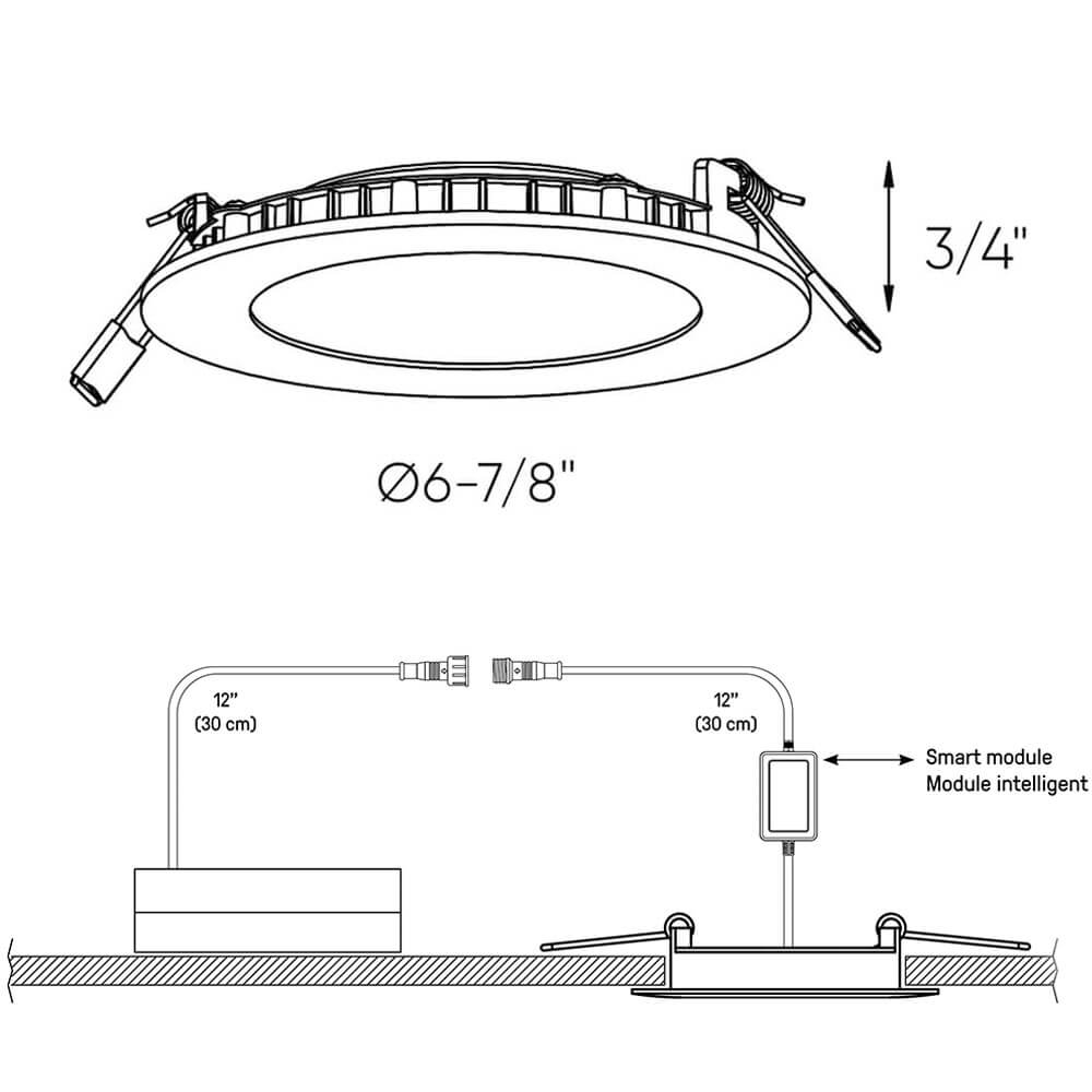 DALS CONNECT PRO Smart 6" Slim Recessed Panel