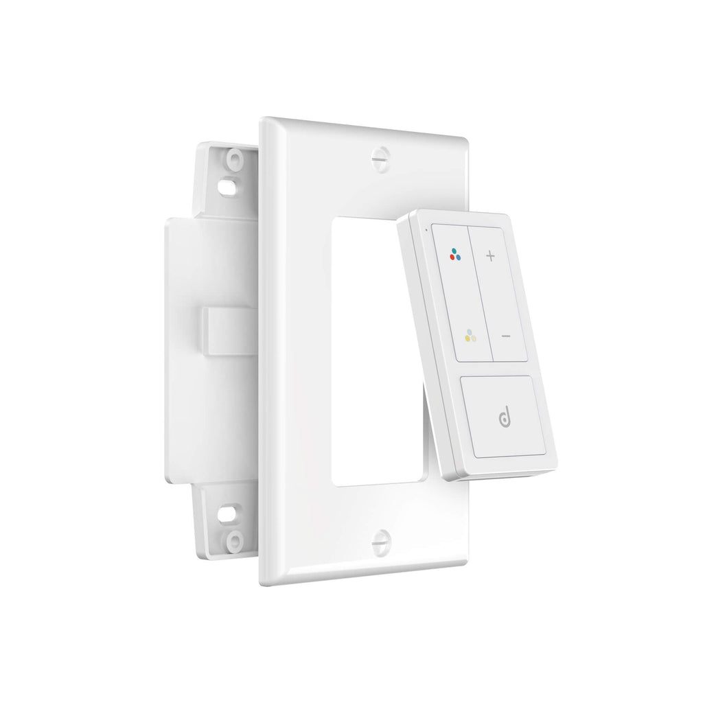 BLE mesh remote control with local controls,
includes wall mount with magnet.