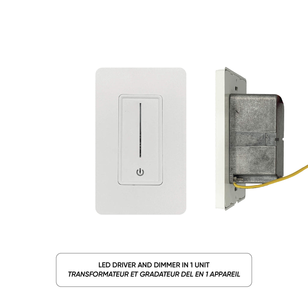 Dimmer with integrated driver, 120 AC,24VDC, 48W