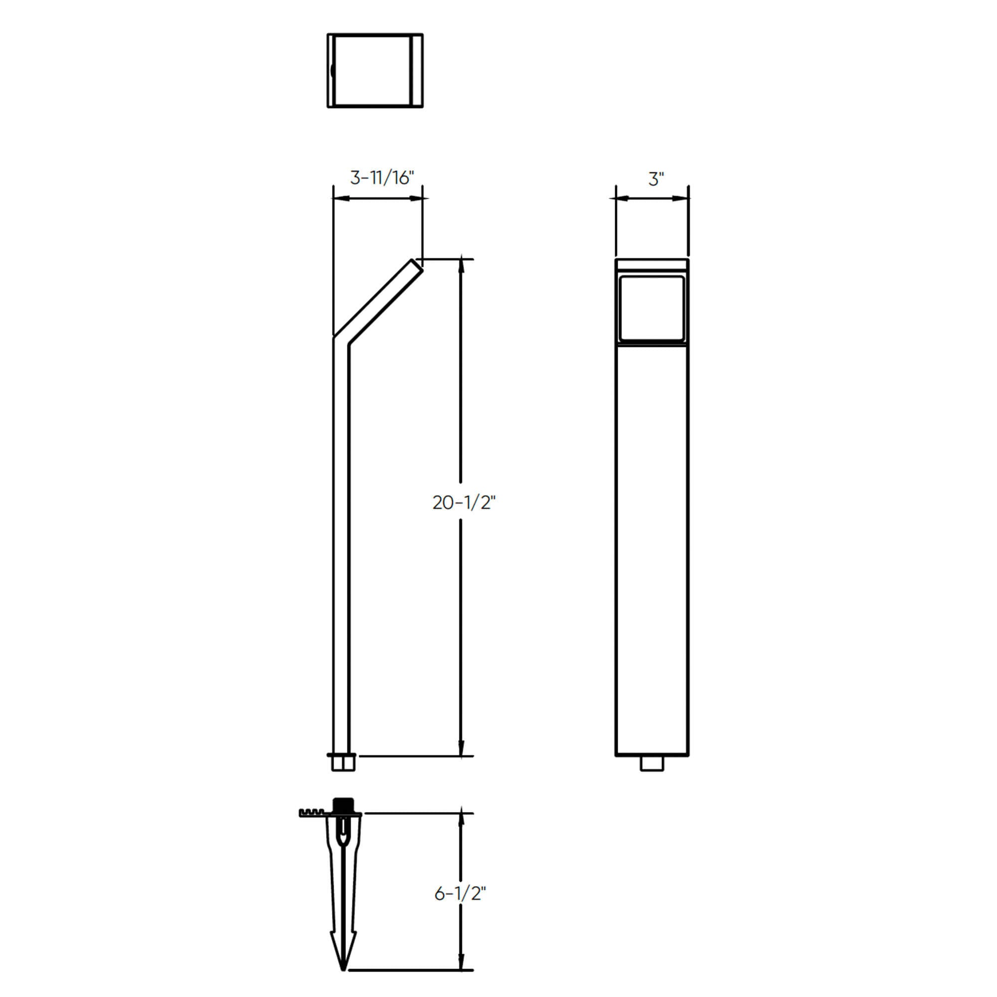 Dals Connect PRO Smart Slim 45° angled Path Light