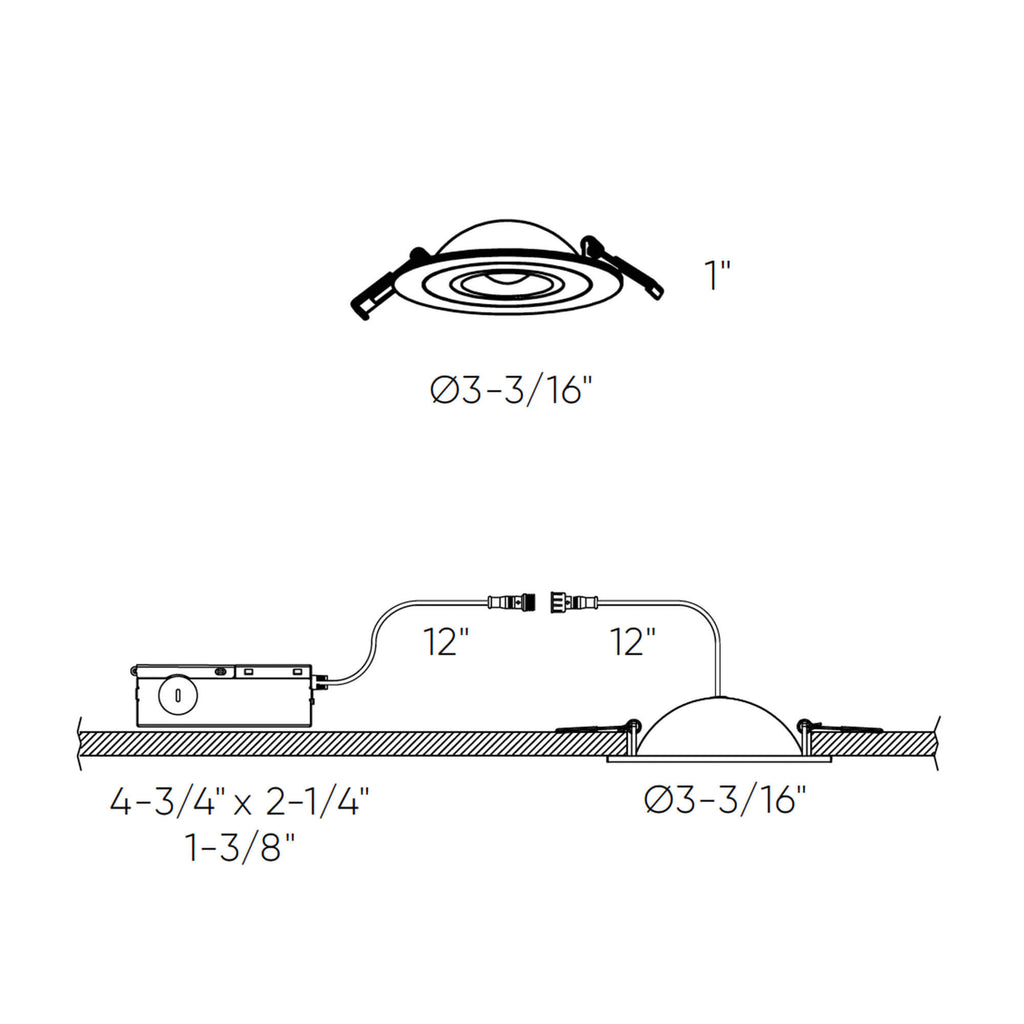 Flat LED Recessed Gimbal
