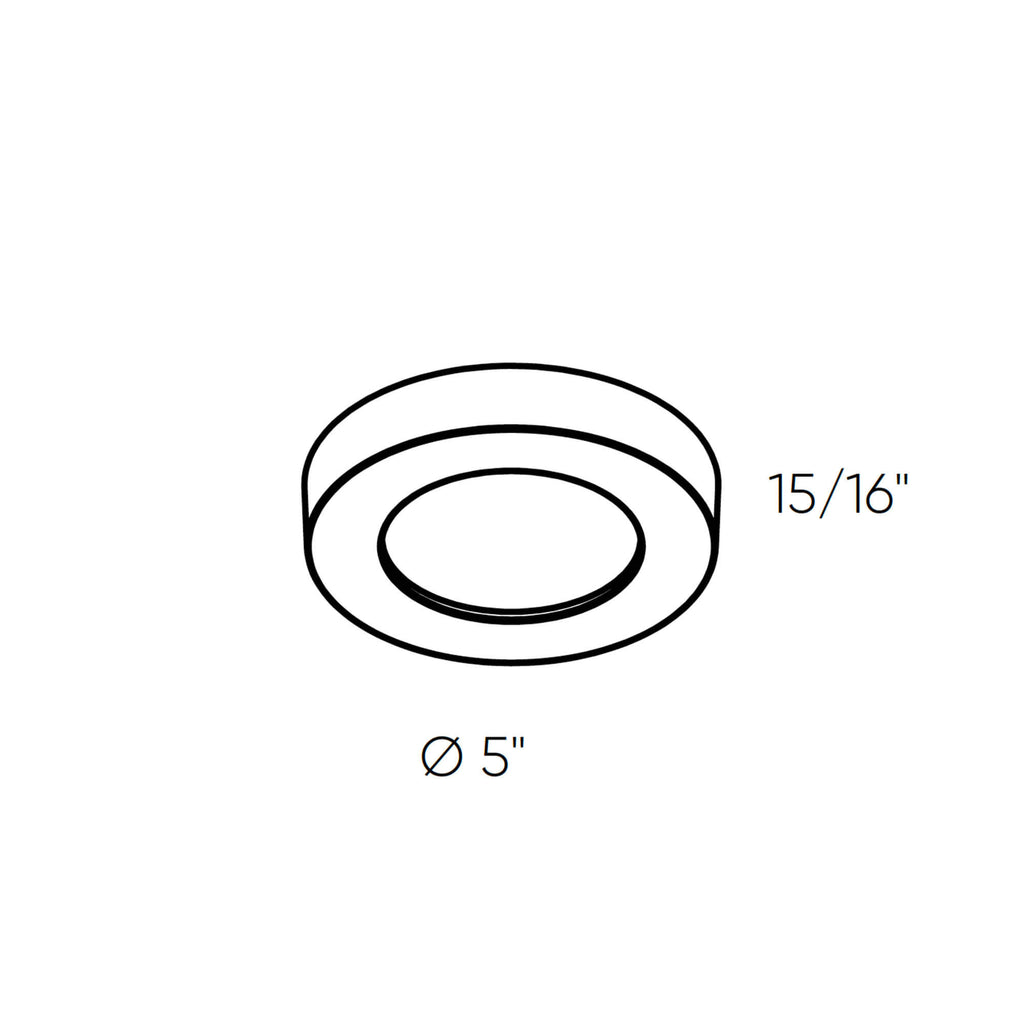 Plastic Flush Mount, 5CCT