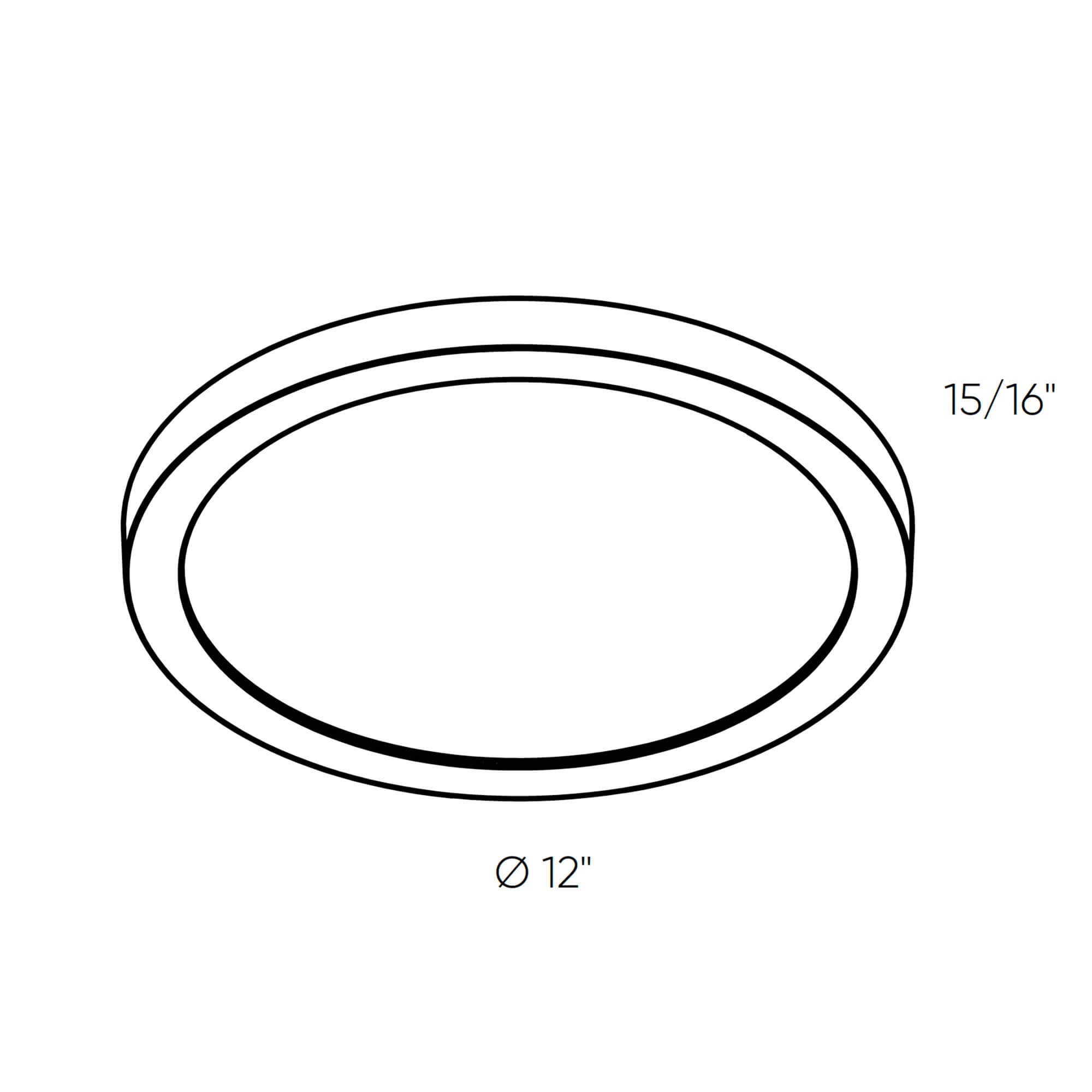 Plastic Flush Mount, 5CCT