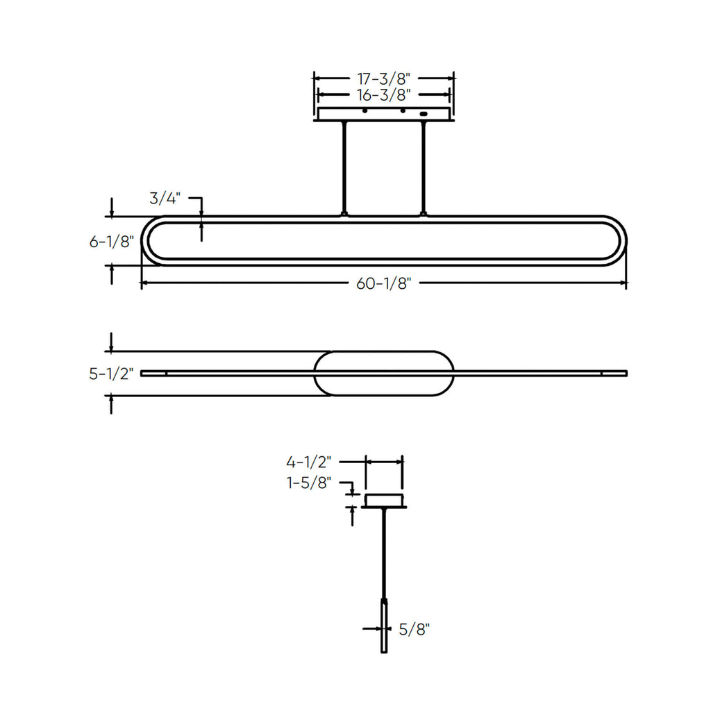 Horizontal oblong pendant 5CCT