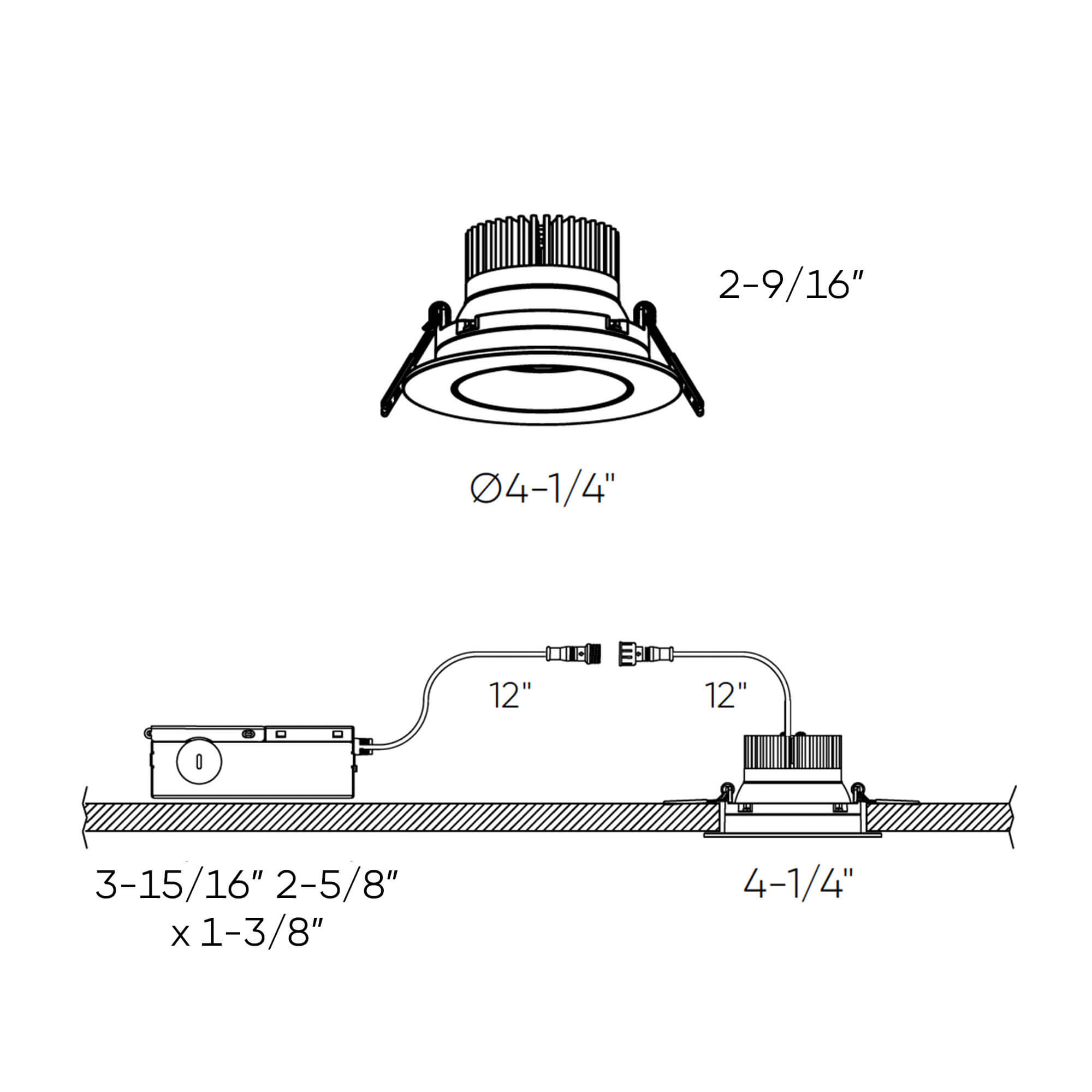 3.5" Gimbal recessed Dim to Warm