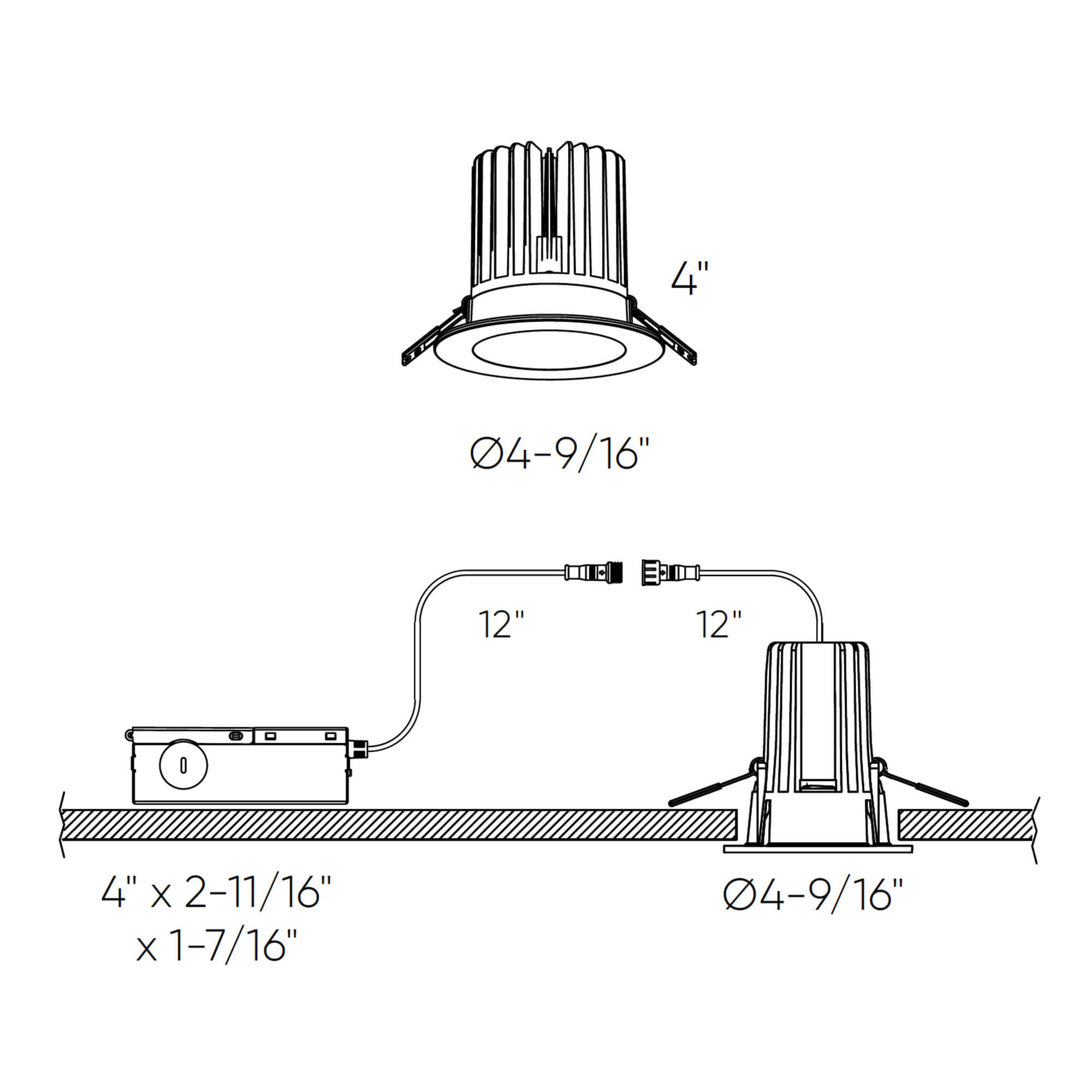 4in High power regressed recessed round smooth baffle, CCT