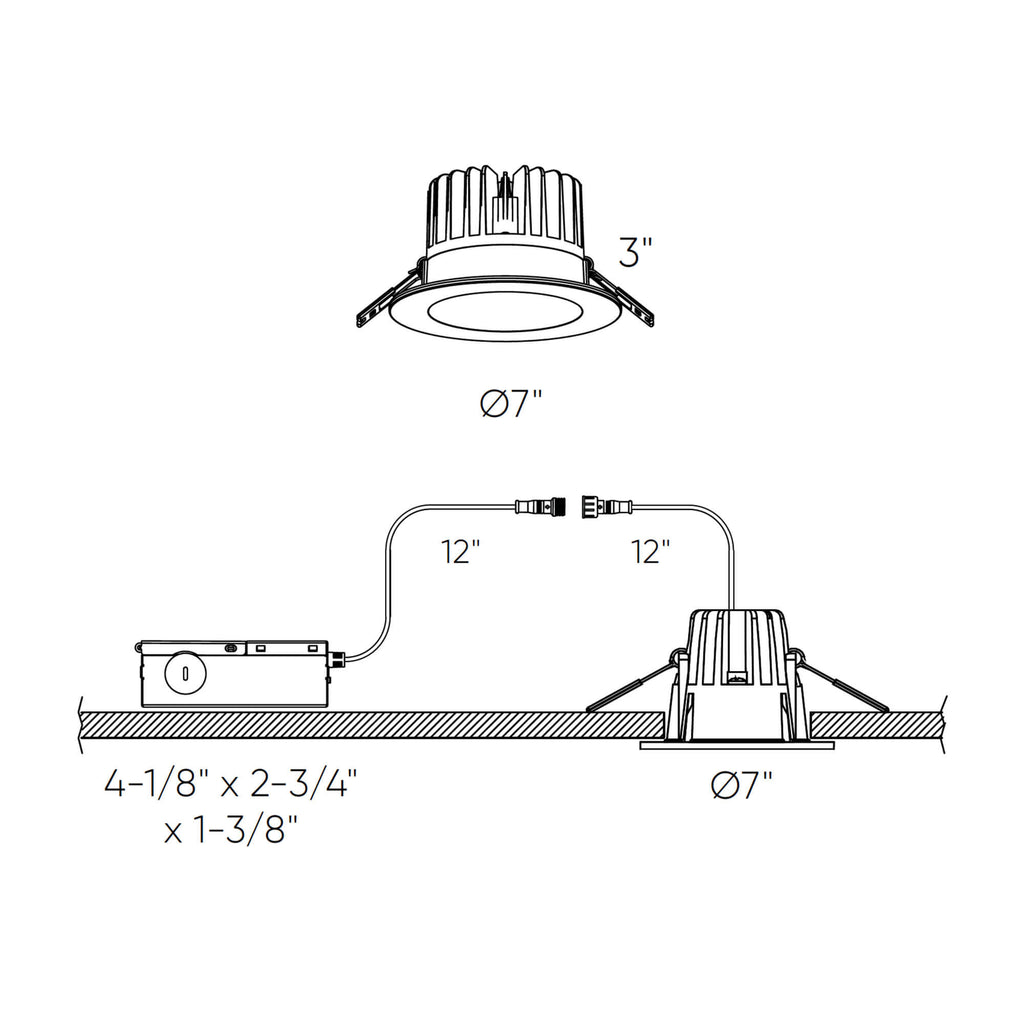 Round regressed recessed light