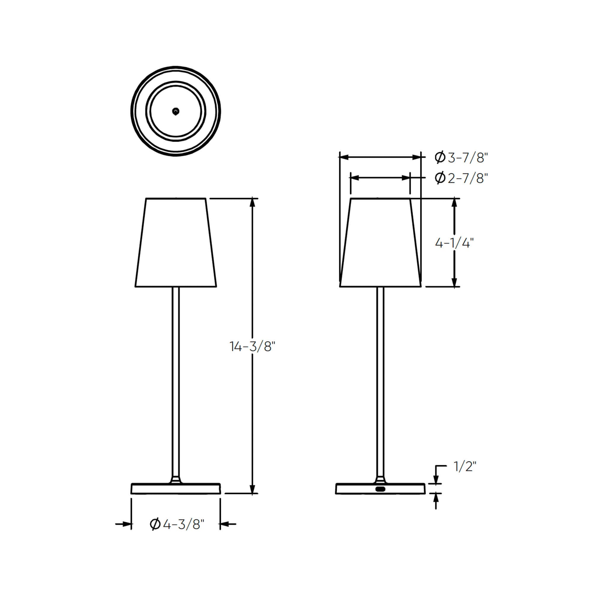 Rechargeable Table Lamp, 3 CCT